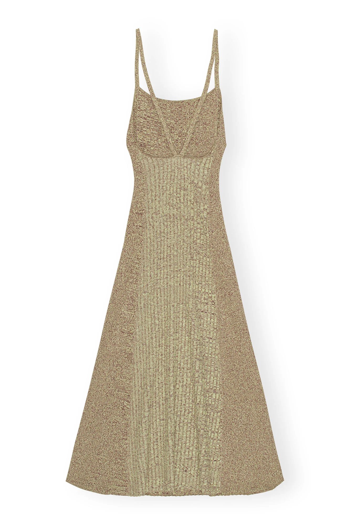 Melange Knit Maxi dress | Brandy Brown - Image 2