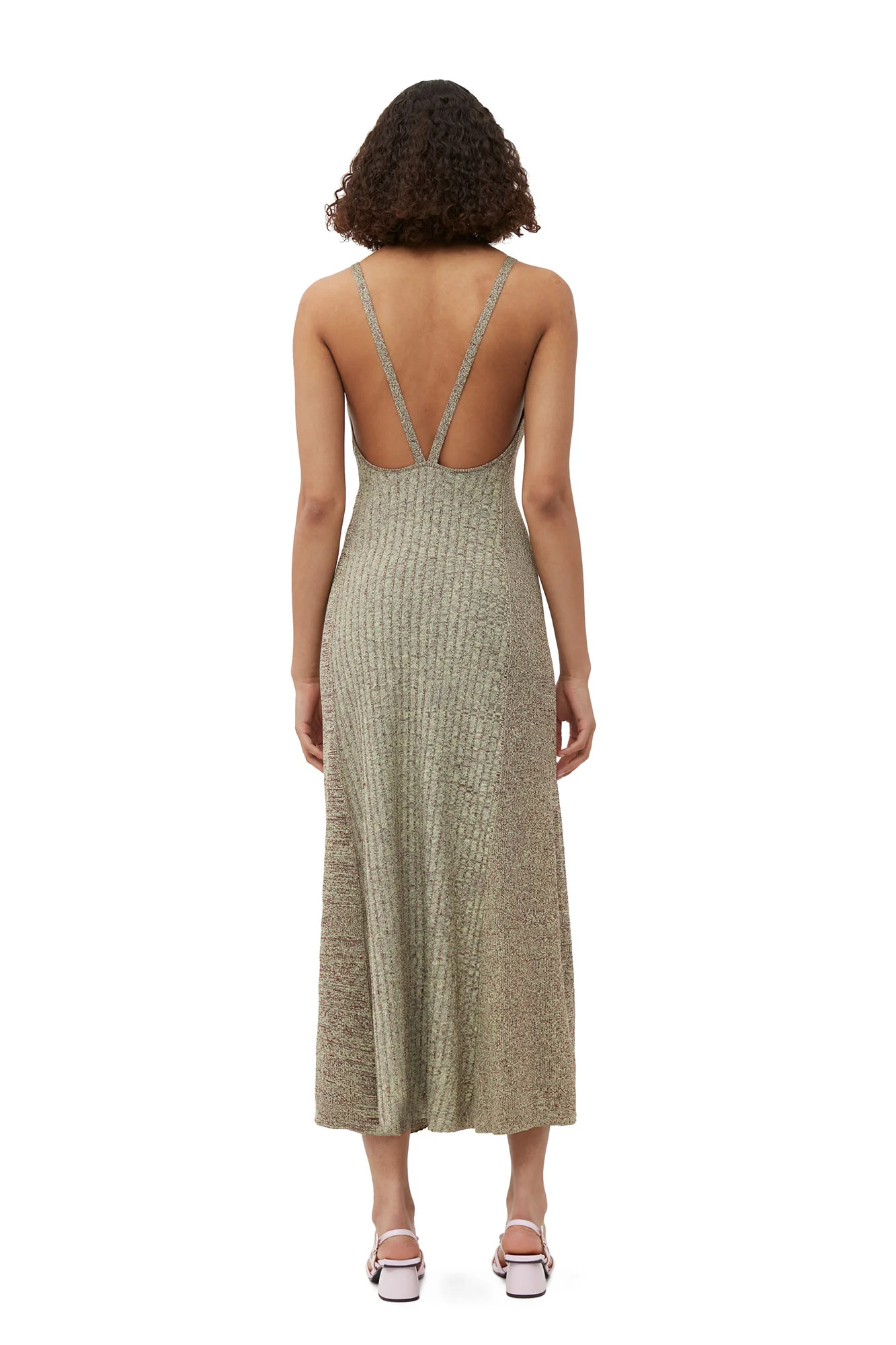 Melange Knit Maxi dress | Brandy Brown - Image 4