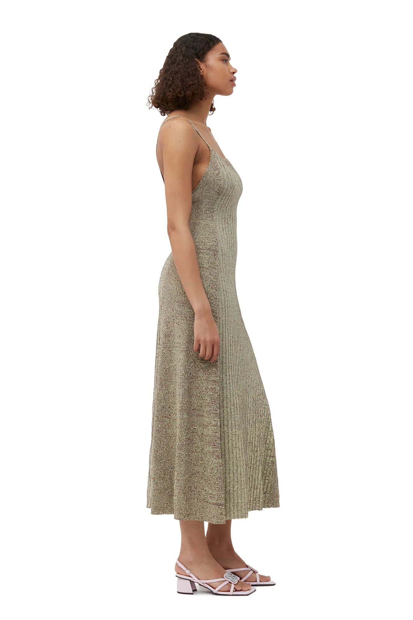 Melange Knit Maxi dress | Brandy Brown - Image 5
