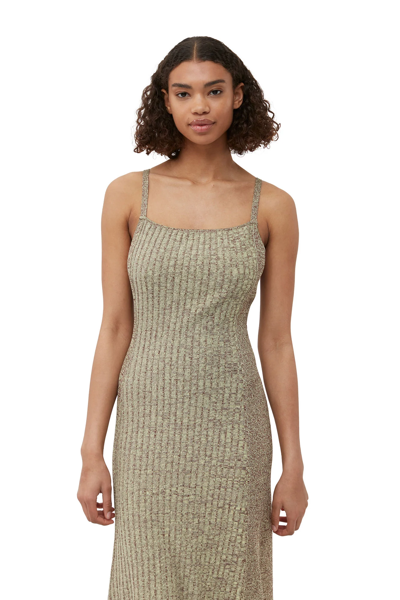 Melange Knit Maxi dress | Brandy Brown - Image 6