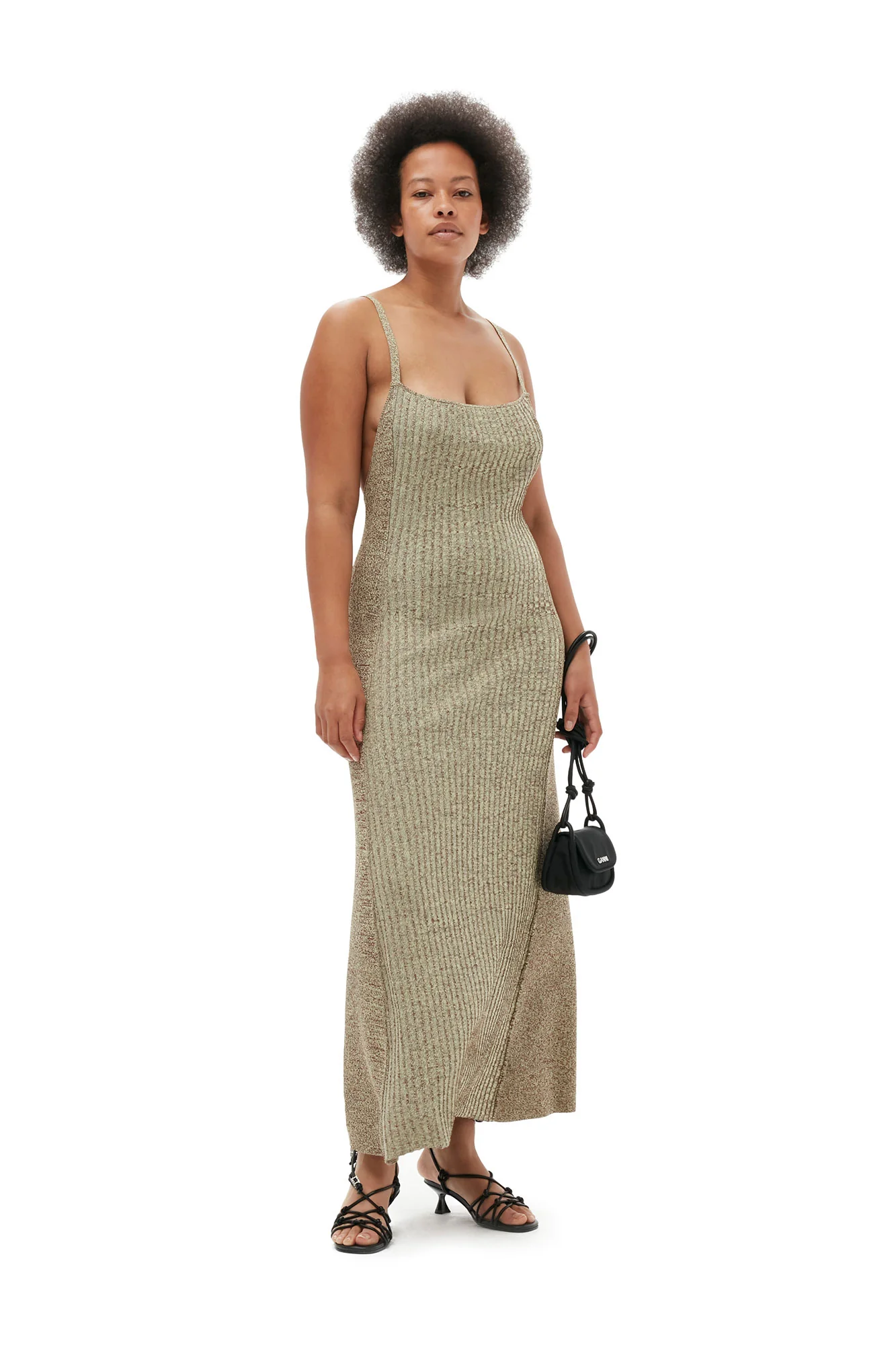 Melange Knit Maxi dress | Brandy Brown - Image 7