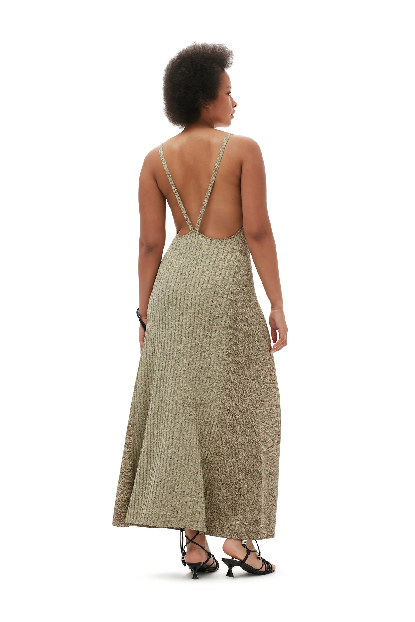 Melange Knit Maxi dress | Brandy Brown - Image 8