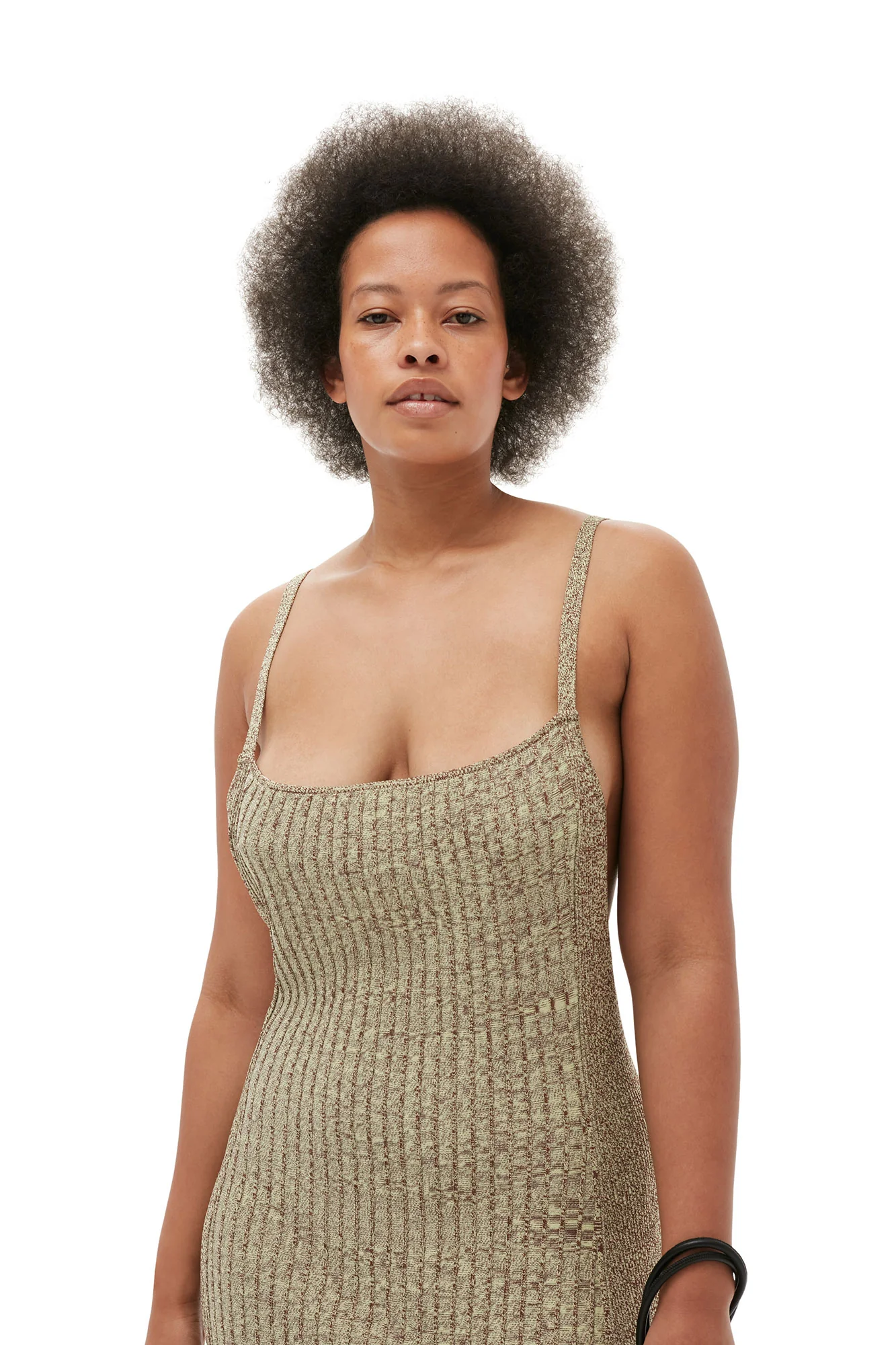 Melange Knit Maxi dress | Brandy Brown - Image 9