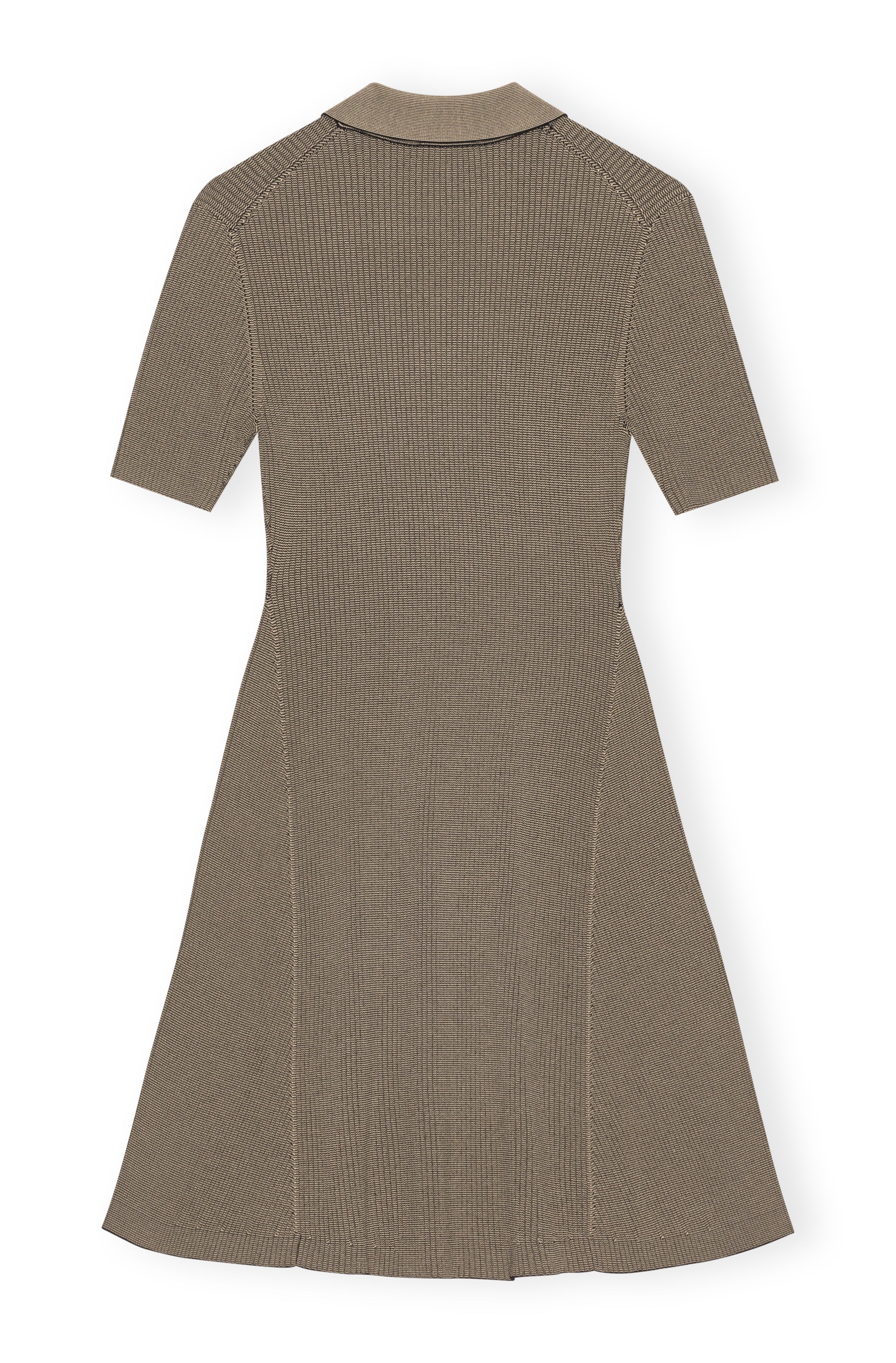 Melange Knit Short Sleeve Mini Dress | Safari - Image 6