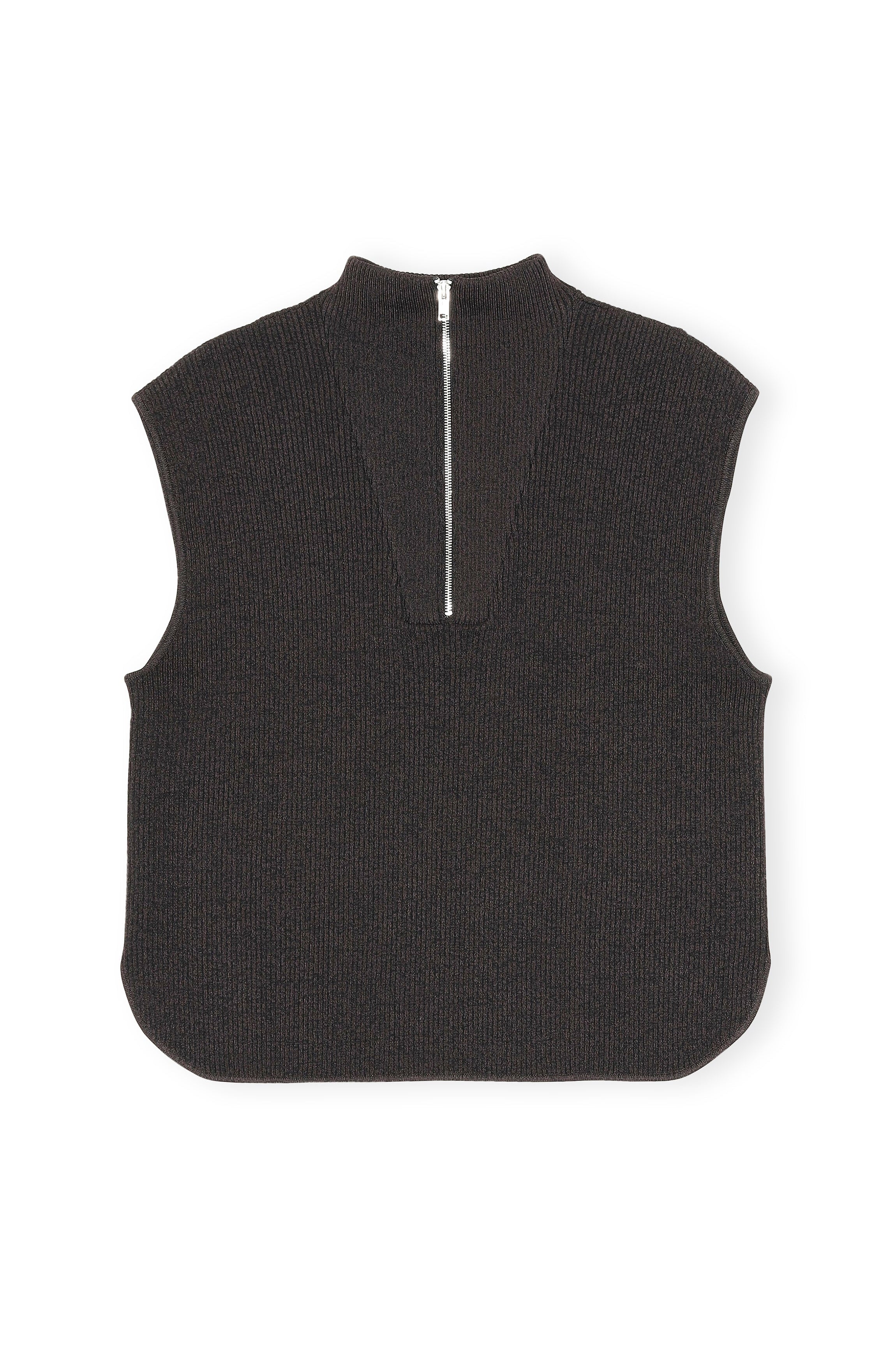 Melange Knit Vest | Chicory Coffee