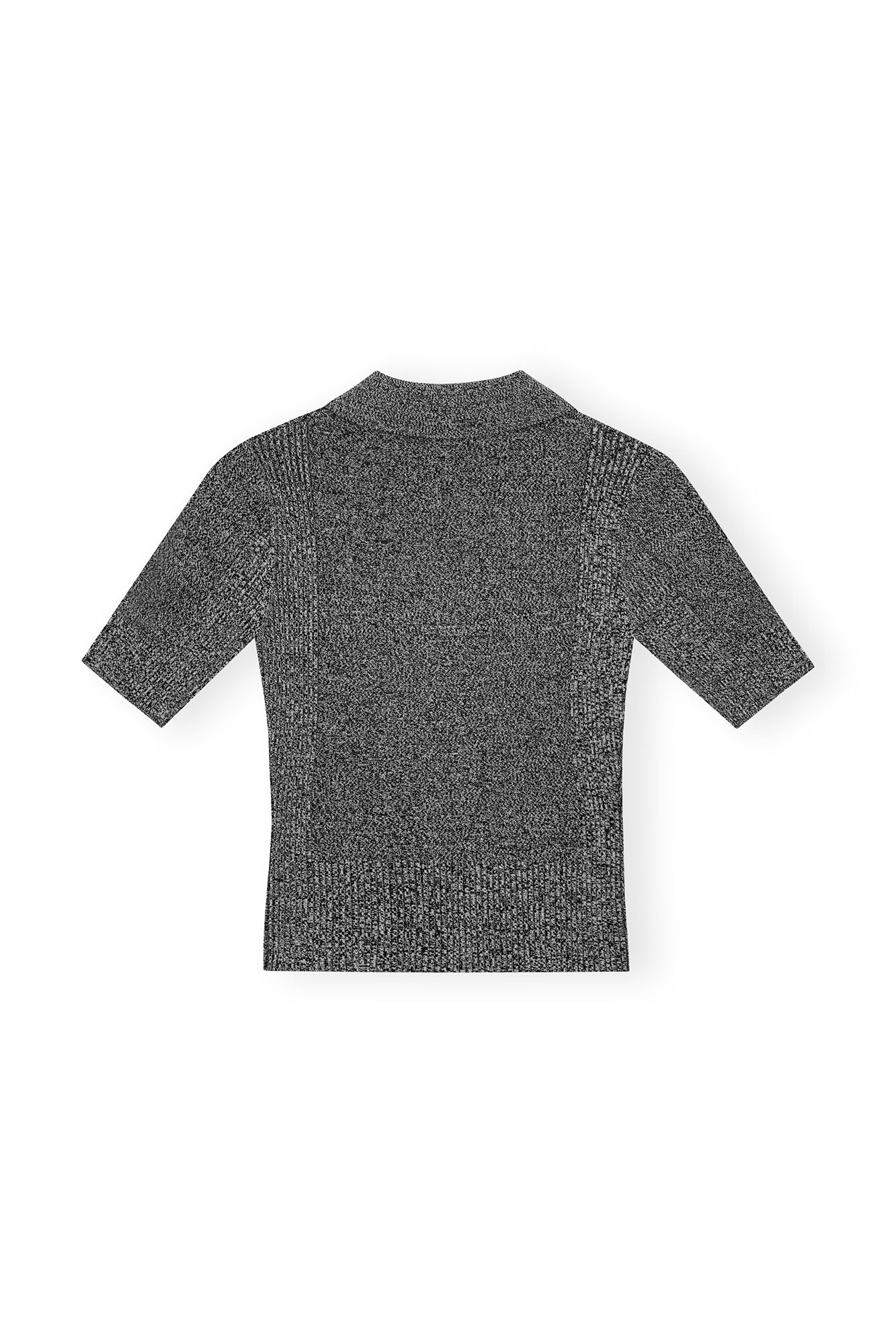 Melange Rib Polo | Black - Image 2