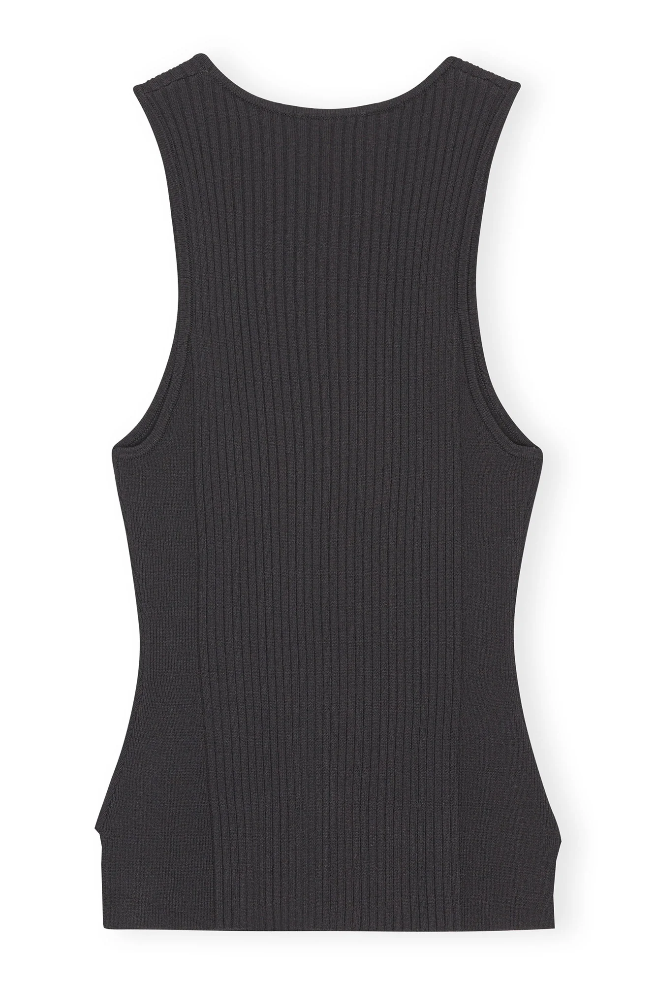 Melange Sleeveless Top | Black - Image 2