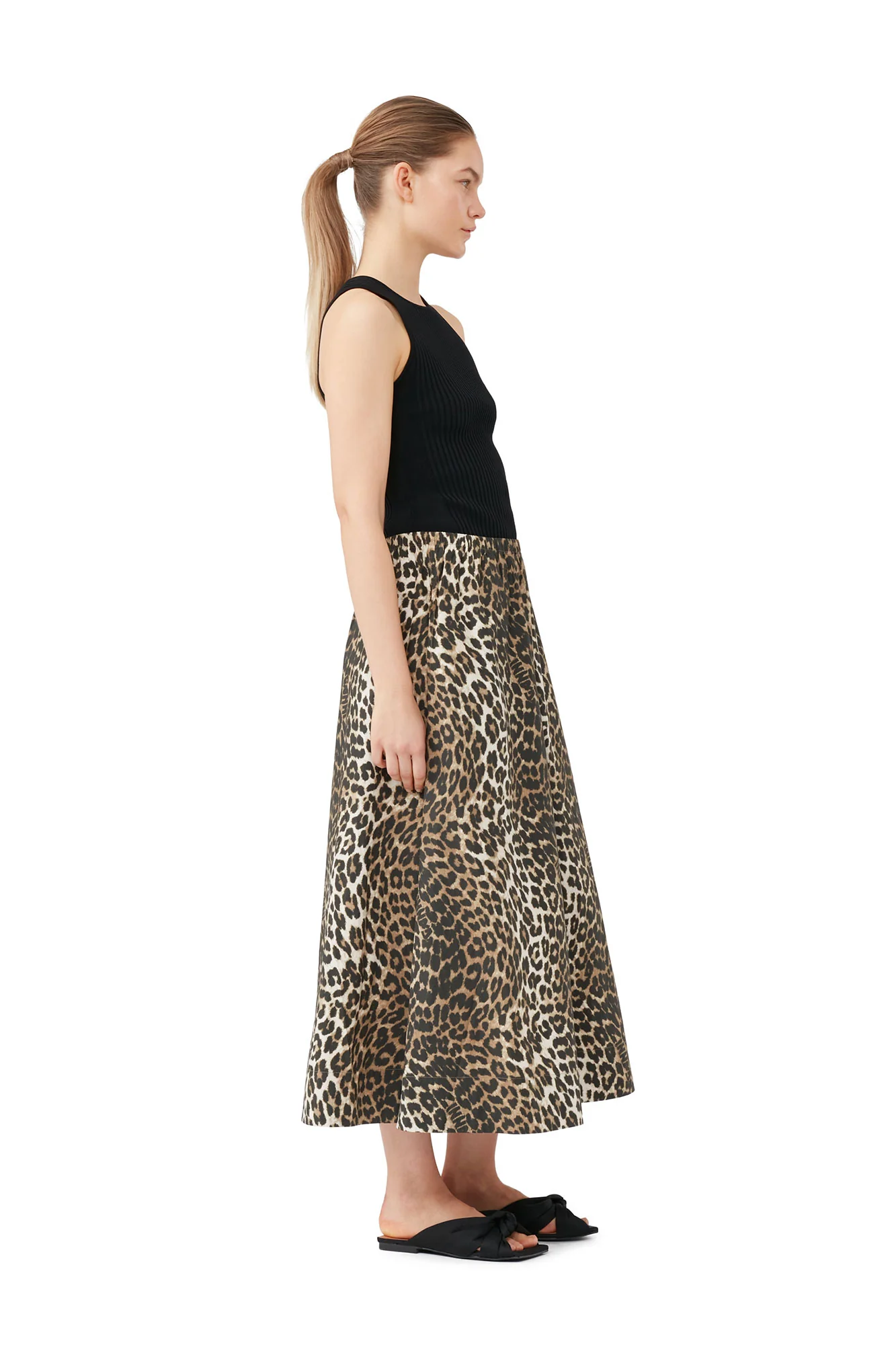 Melange Sleeveless Top | Black - Image 5