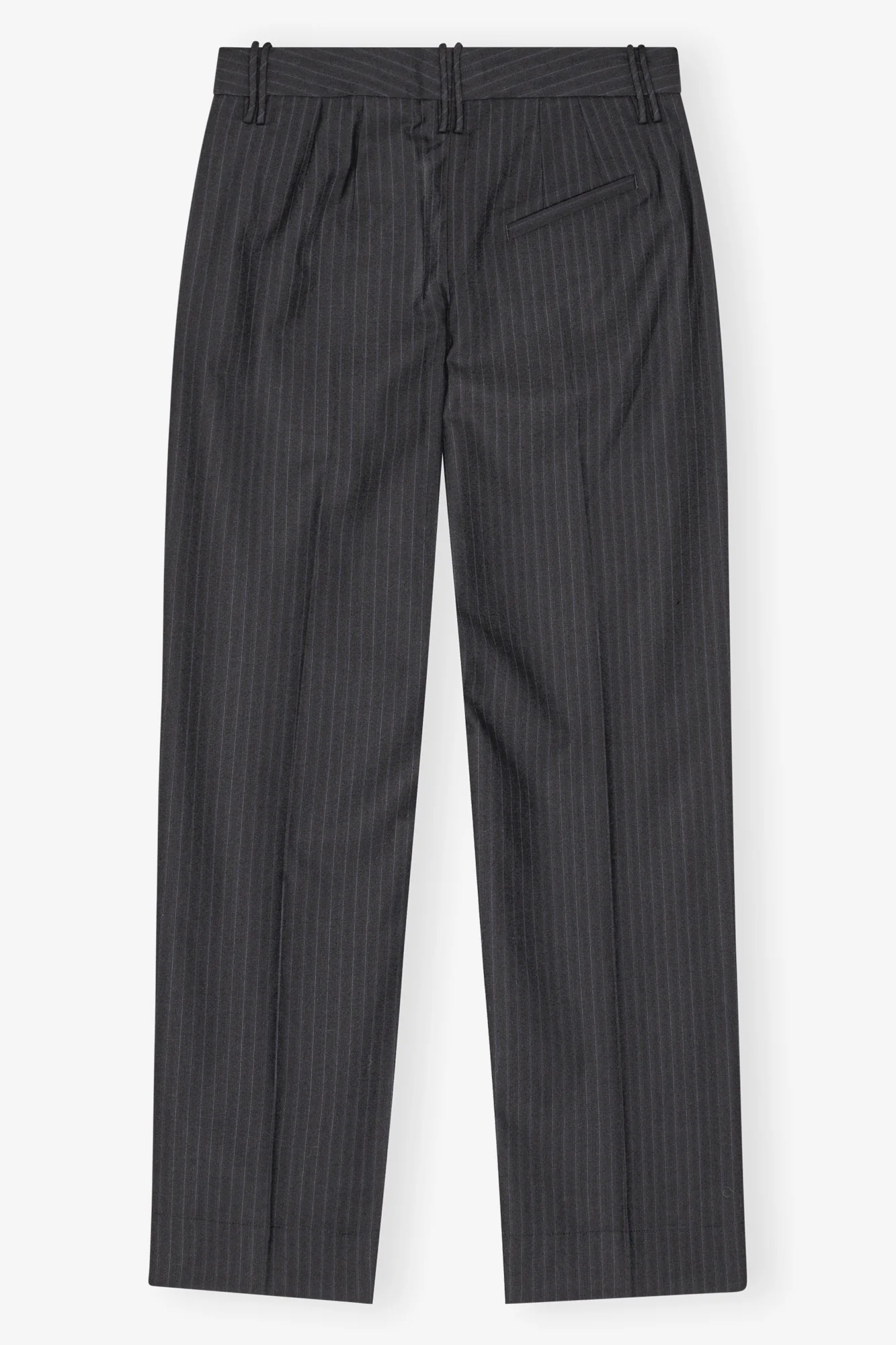 Melange Stripe Suiting Relaxed Pleated Pants | Phantom - Image 2