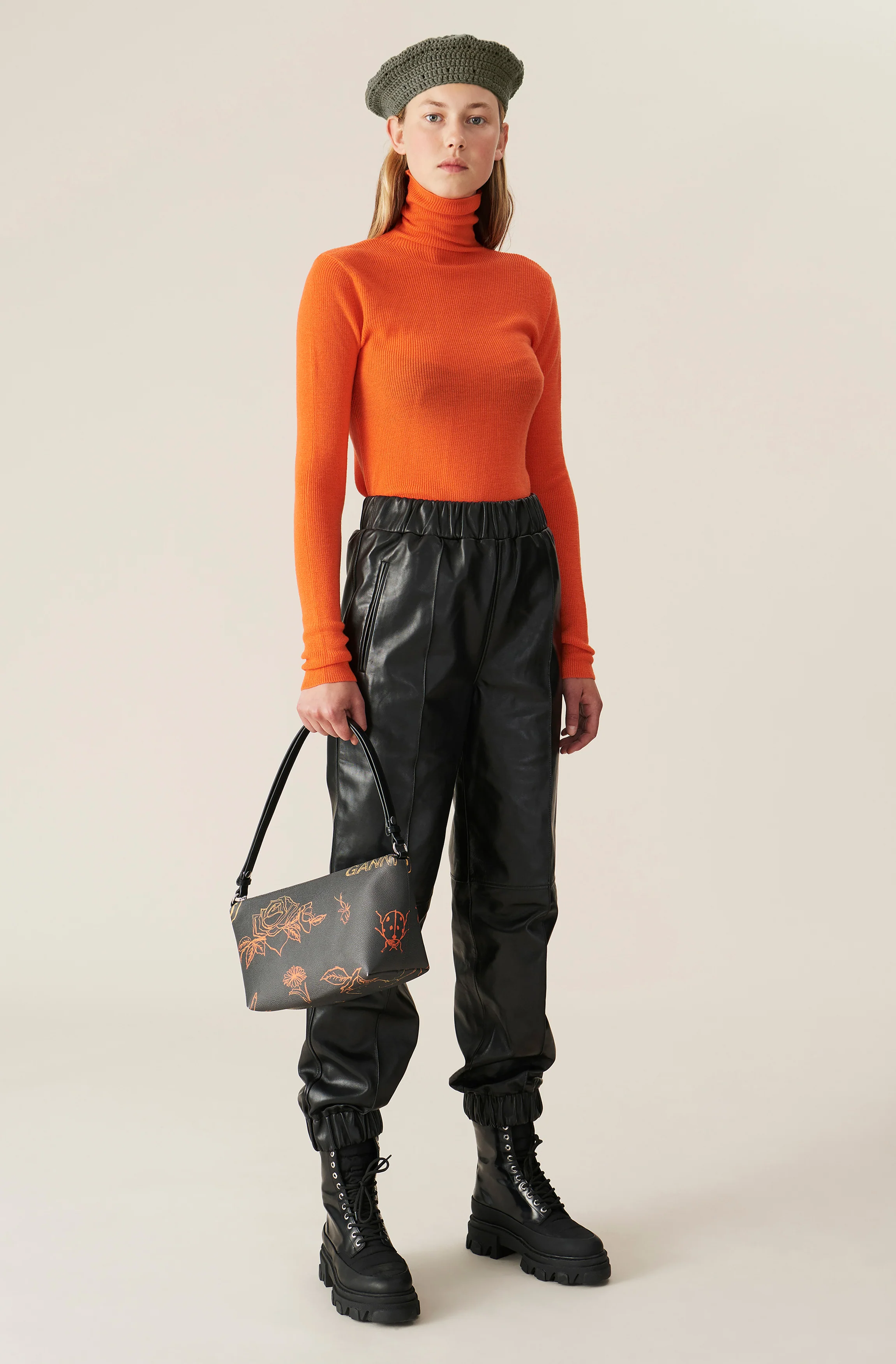 Merino Knit Rollneck | Flame - Image 3