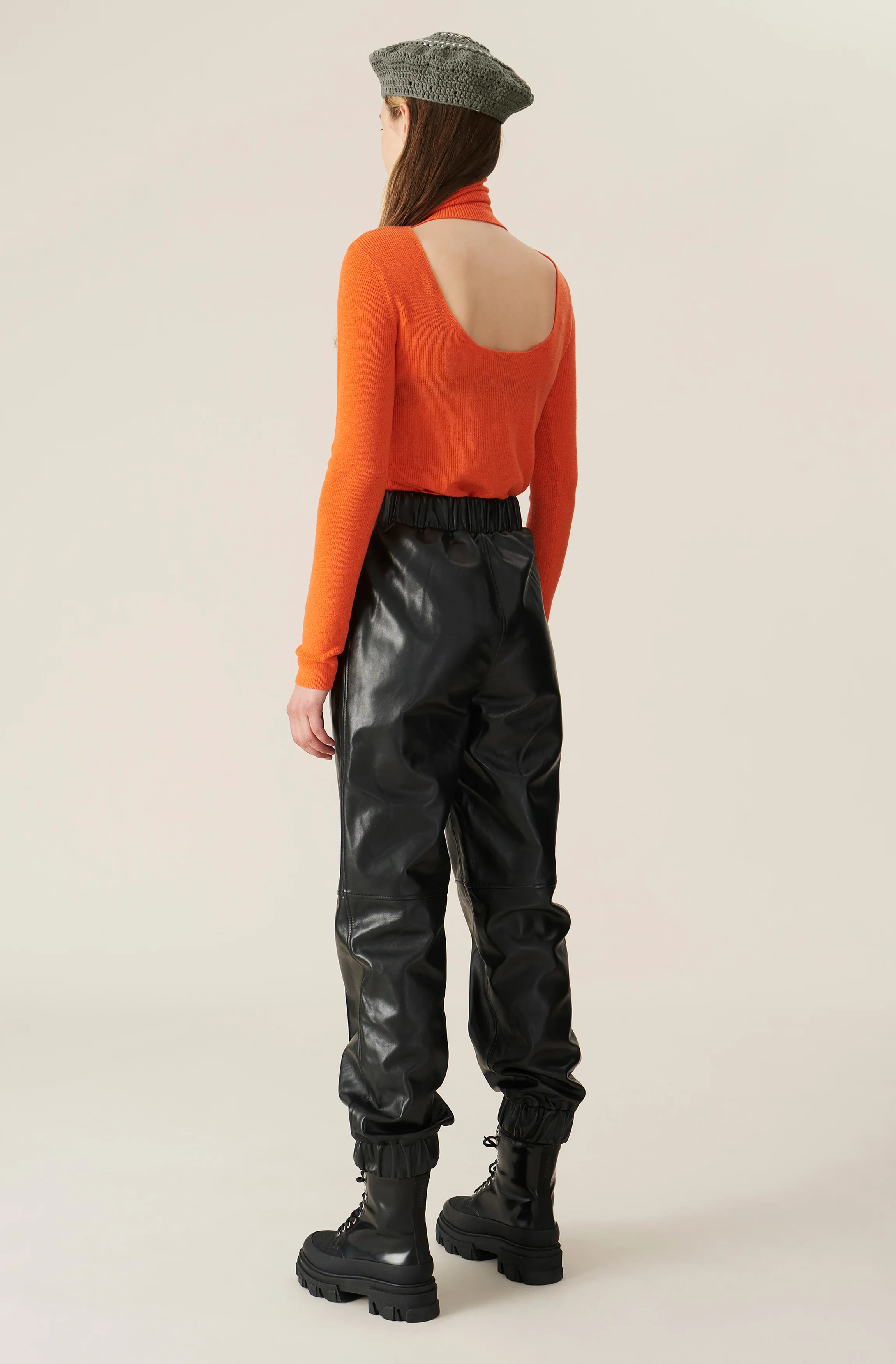 Merino Knit Rollneck | Flame - Image 4