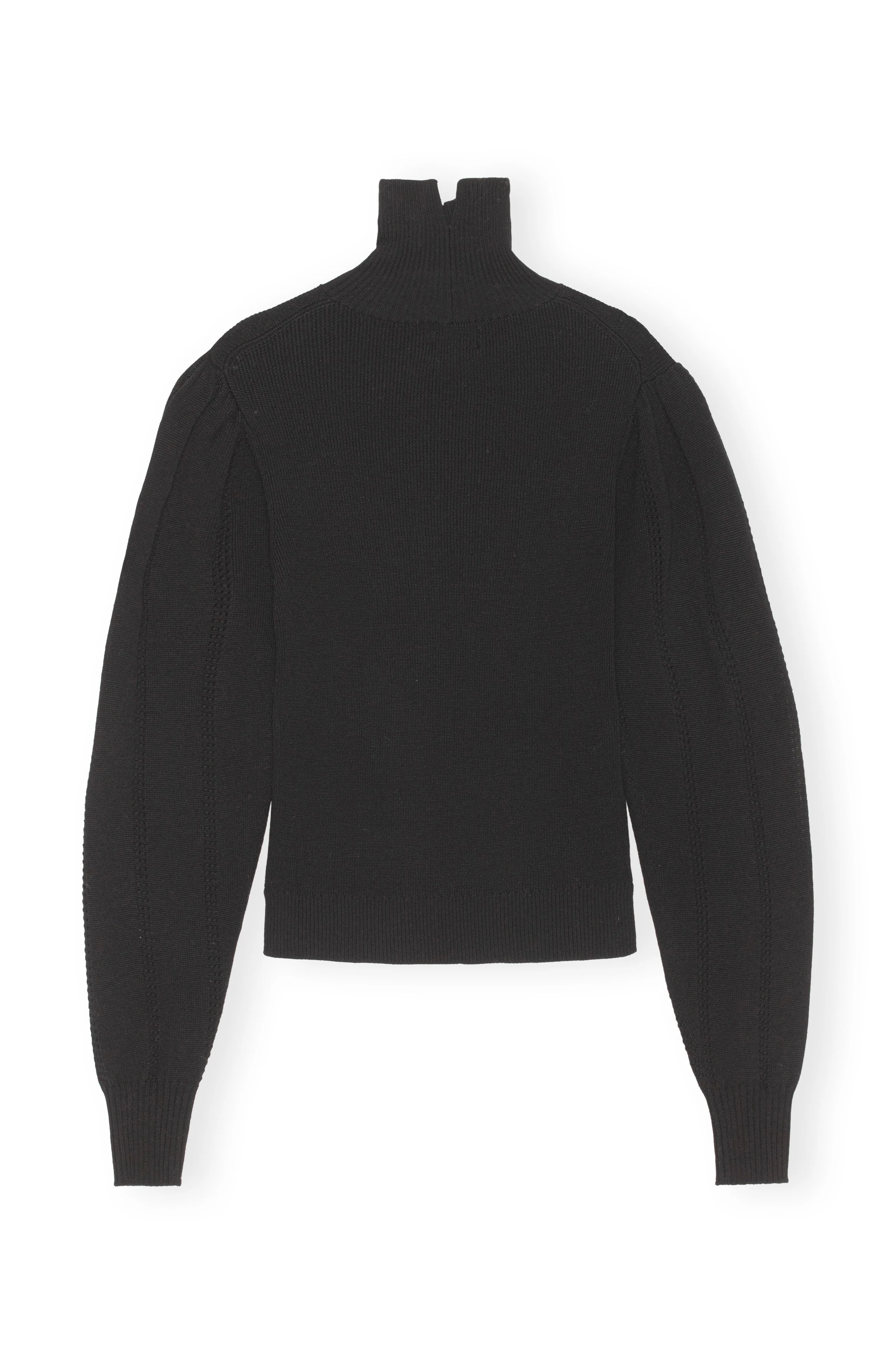 Merino Lace Rollneck | Black - Image 2