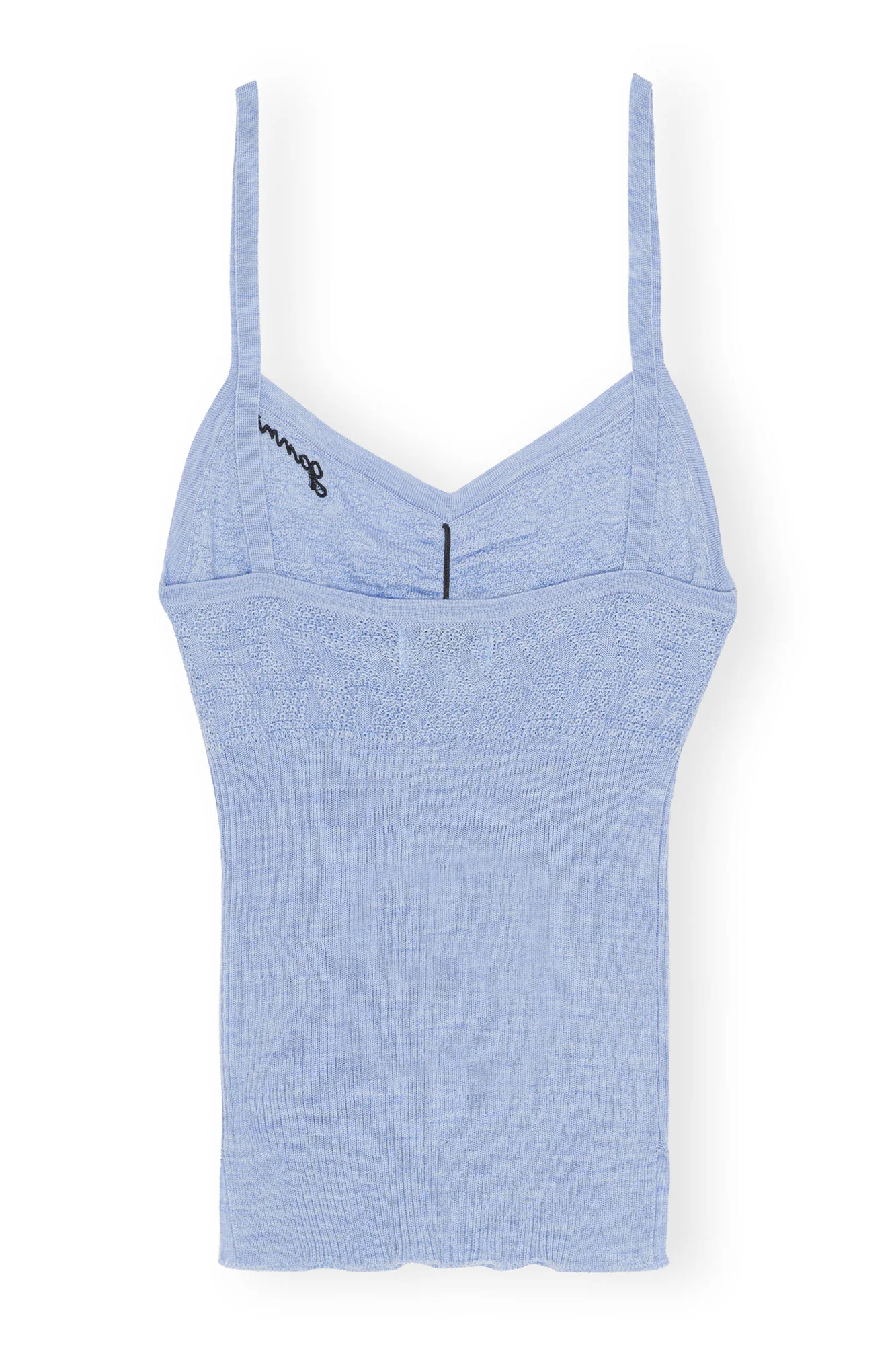 Merino Lace Strap Top | Ice Water - Image 2