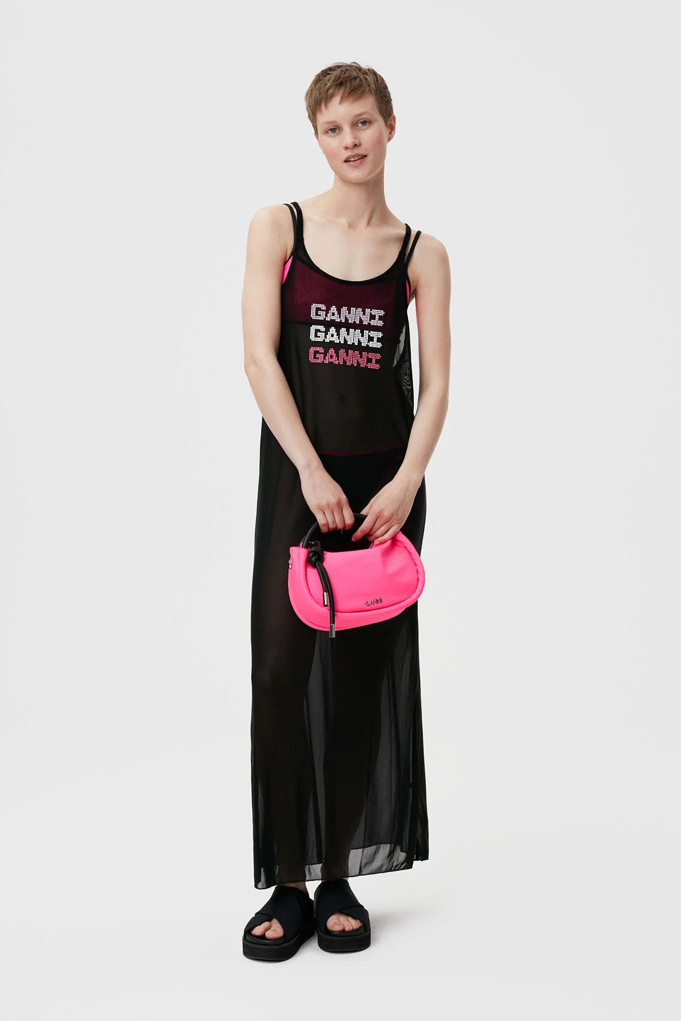 Mesh Cover Up Dress | Black - Image 2