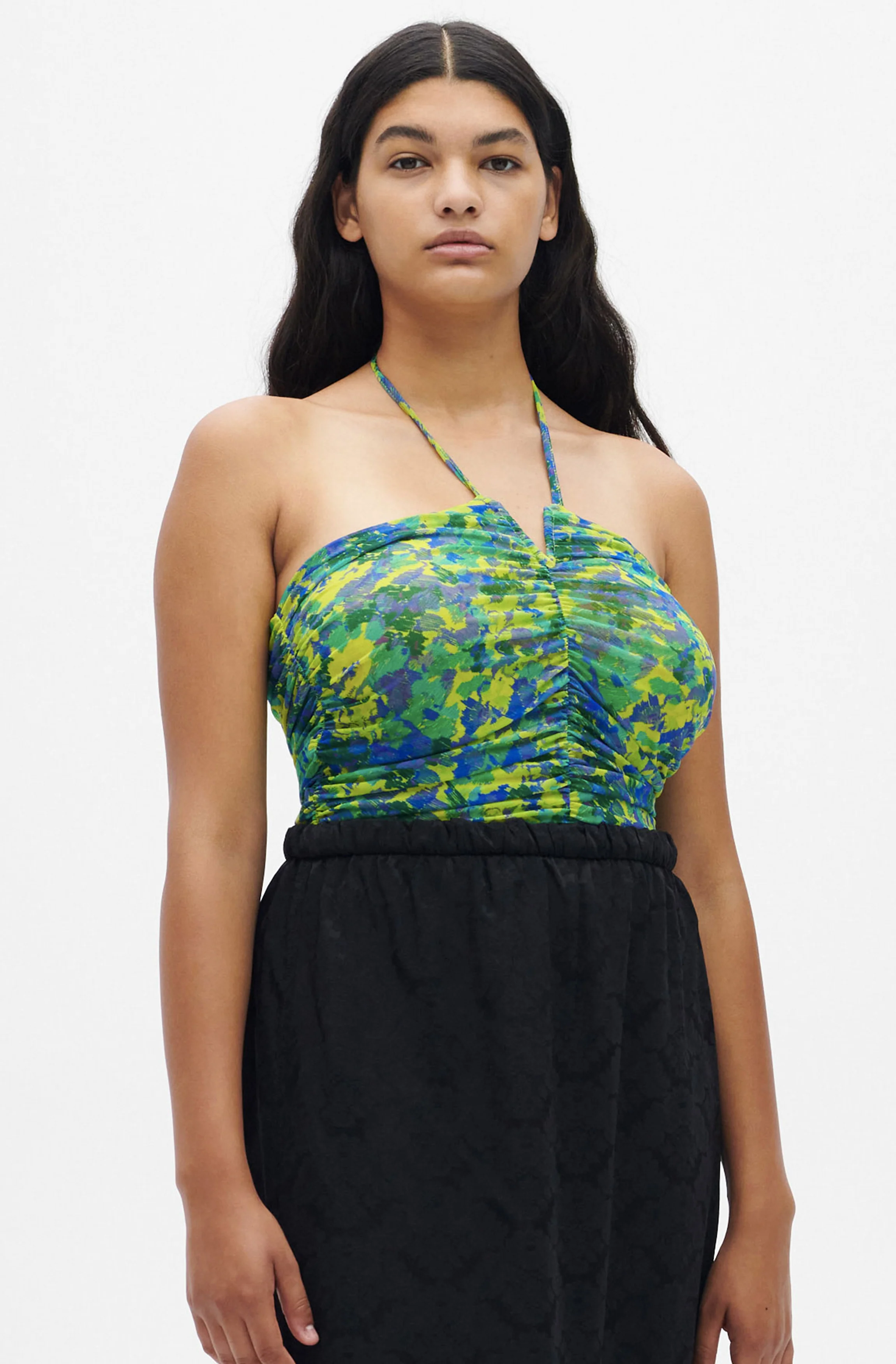 Mesh Ruched Halter Top | Sulphur Spring - Image 5