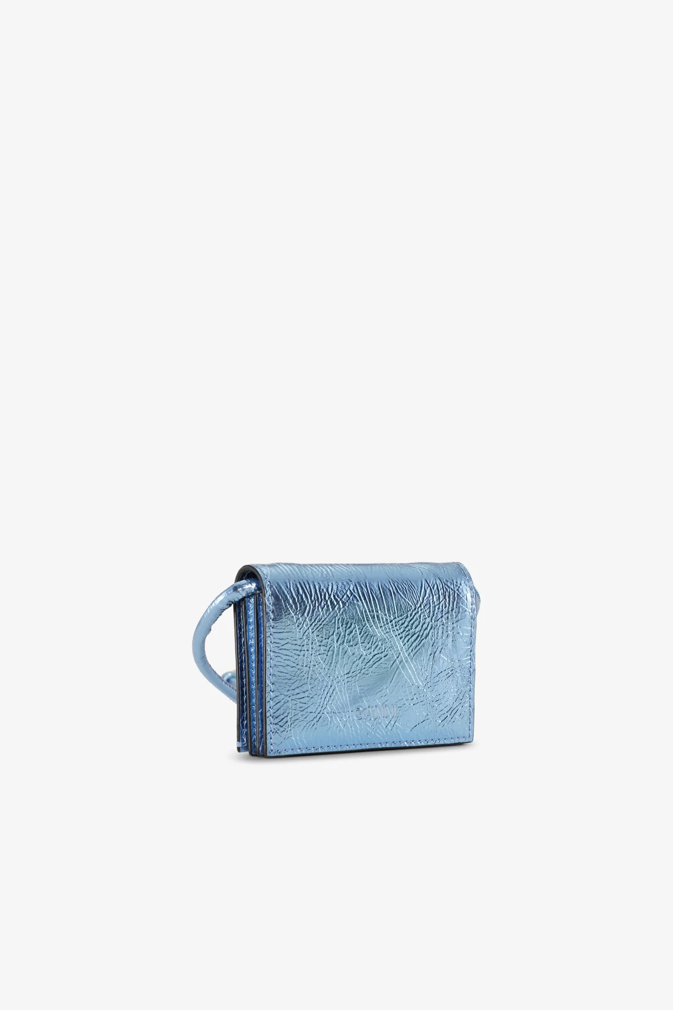 Metallic Bou Wallet On Strap | Blue Curacao - Image 3