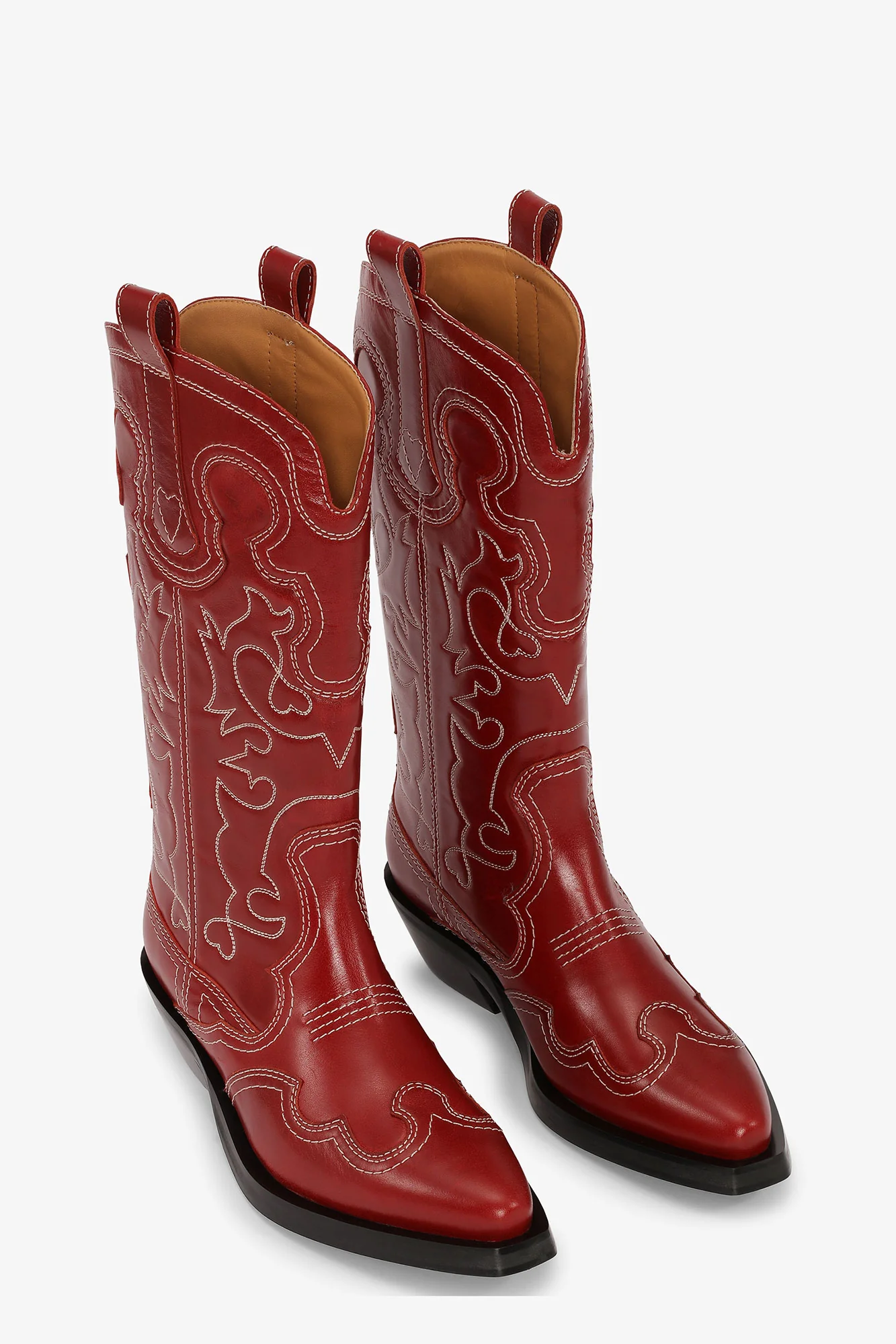 Mid Shaft Embroidered Western Boot | Barbados Cherry - Image 6