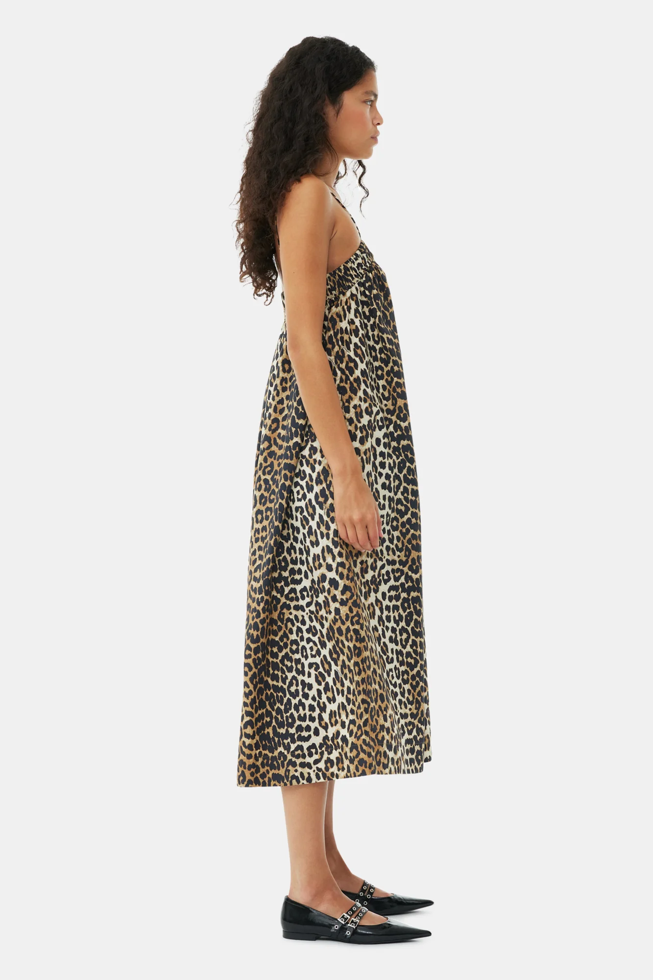 Midi Strap Dress | Leopard - Image 5