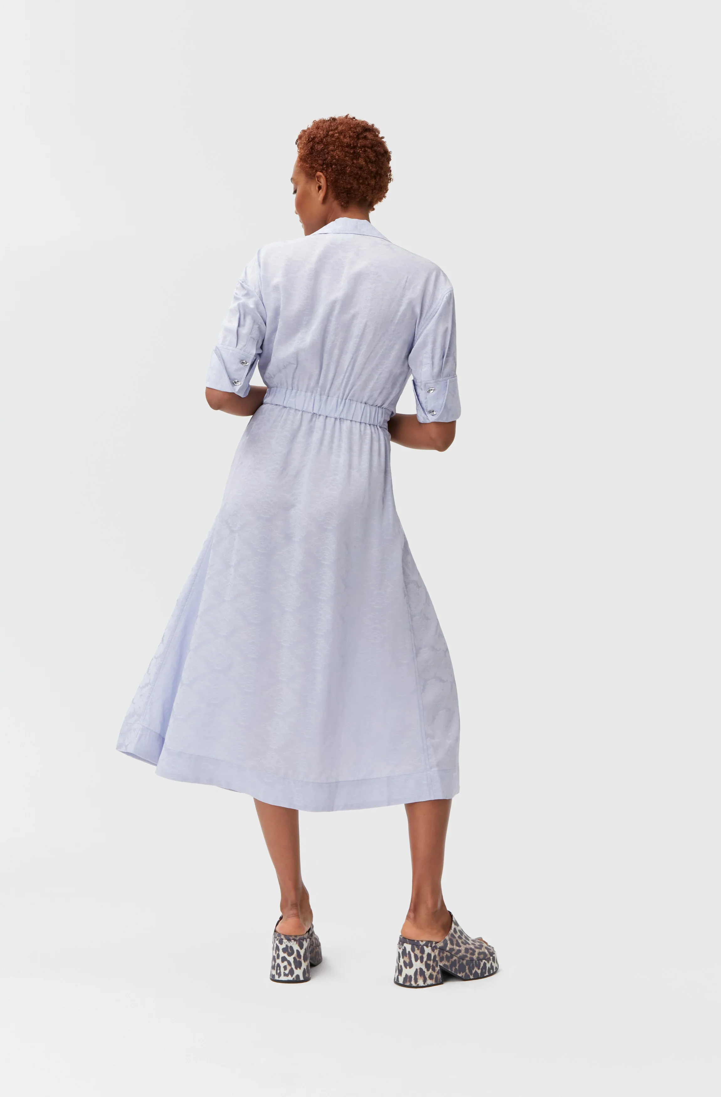 Midi Wrap Dress | Cosmic Sky - Image 4