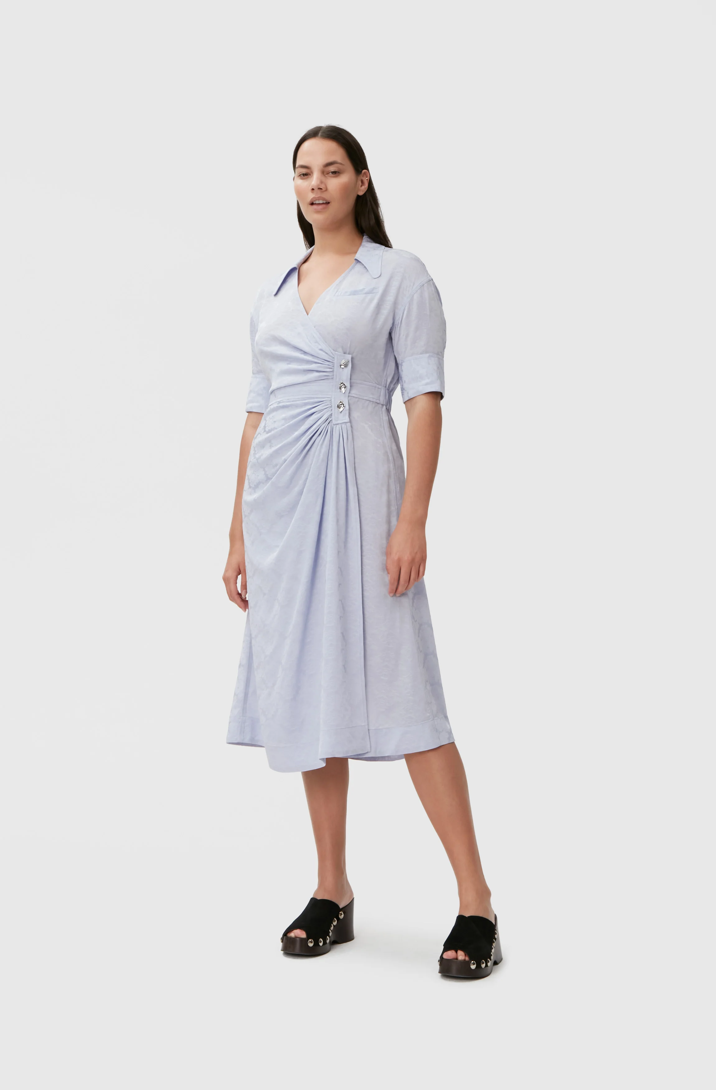 Midi Wrap Dress | Cosmic Sky - Image 6