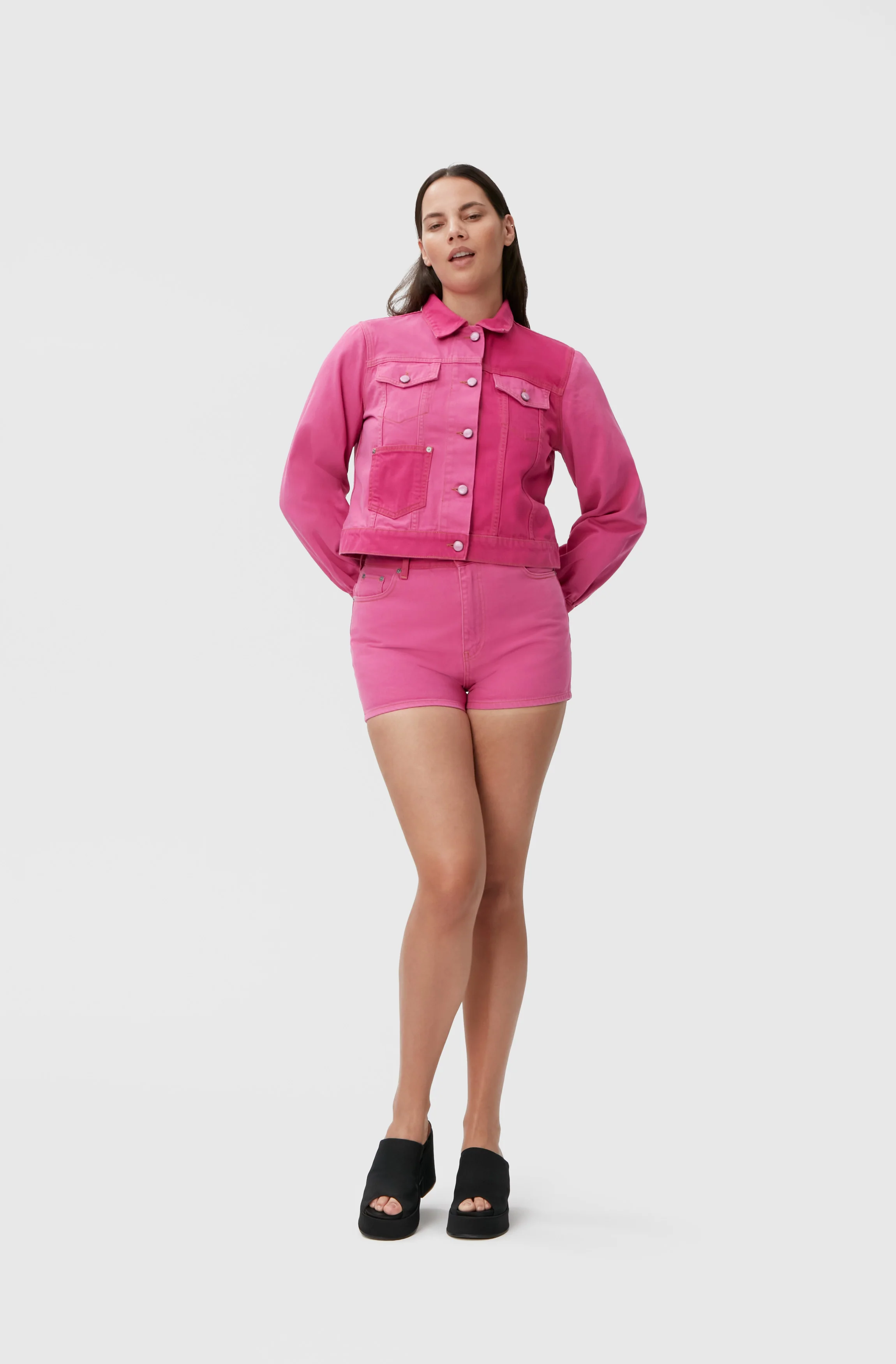 Mini Denim Shorts | Phlox Pink - Image 5