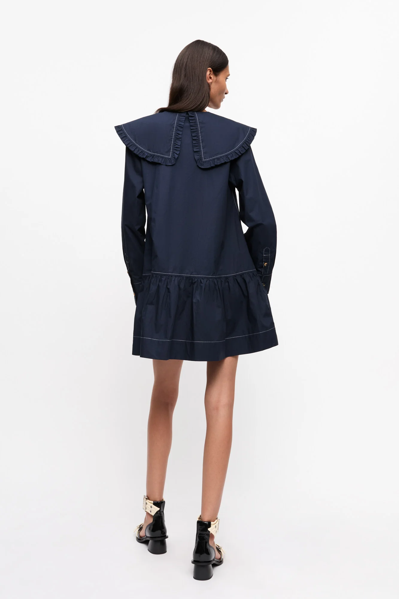 Mini Shirt Dress | Sky Captain - Image 4