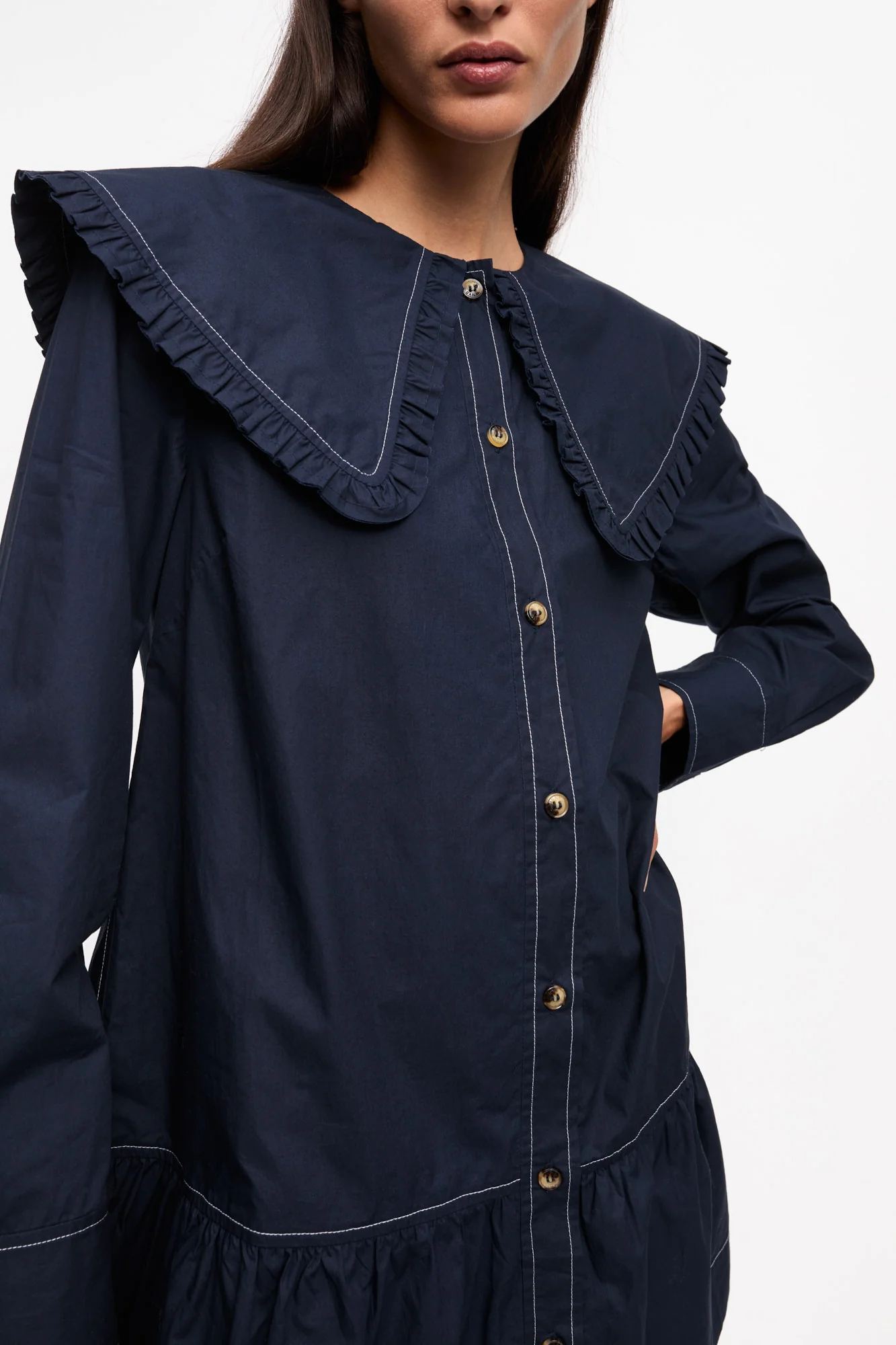 Mini Shirt Dress | Sky Captain - Image 6