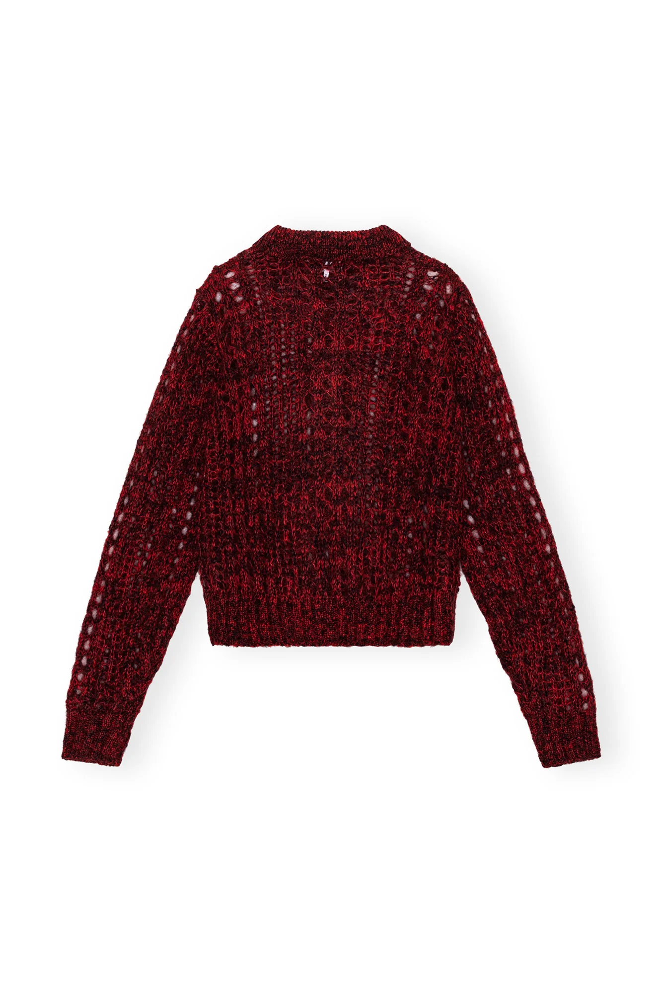 Mohair Lace Polo Sweater | Racing Red - Image 2