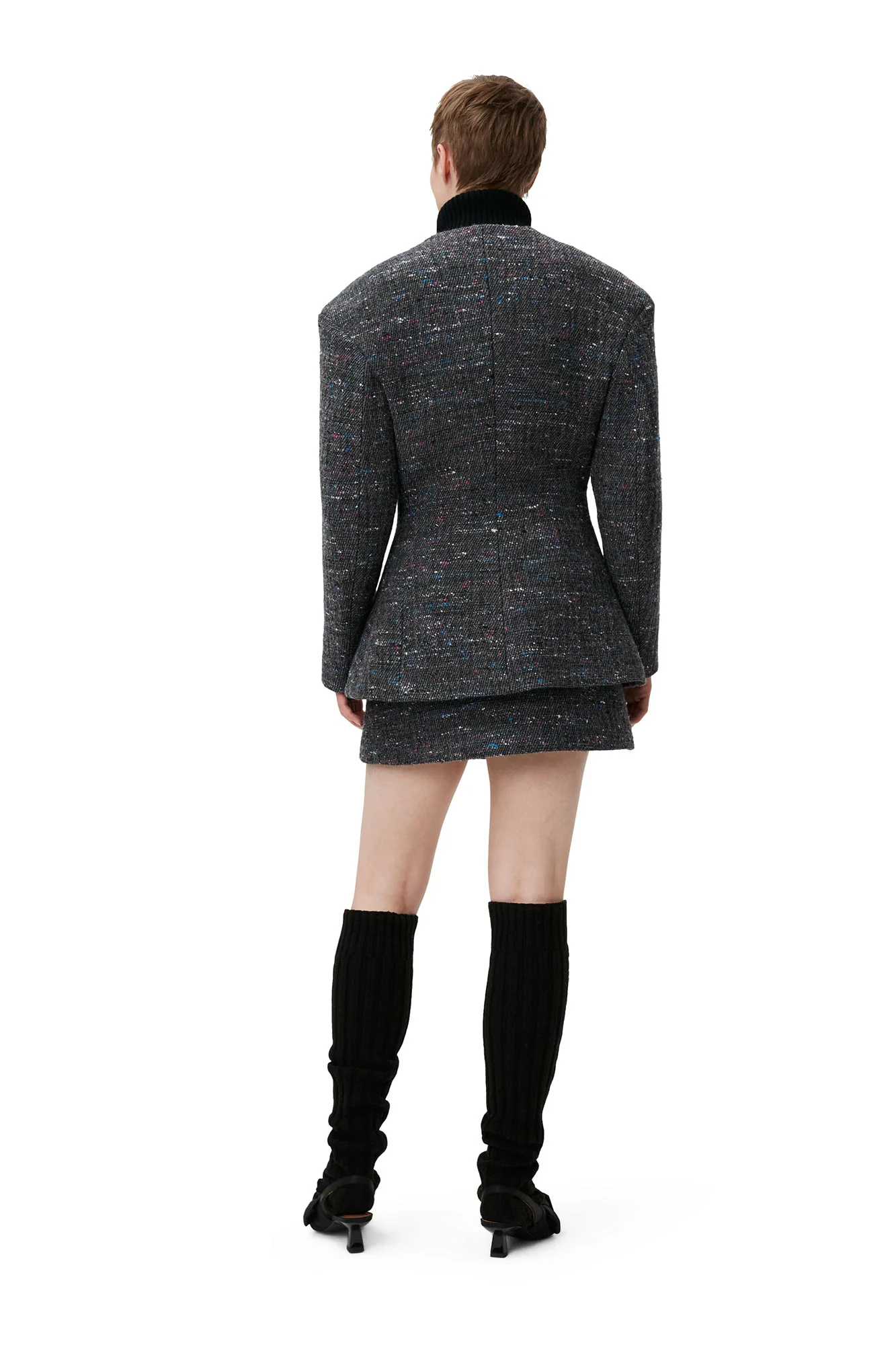 Multi Wool Mini Skirt | Phantom - Image 6