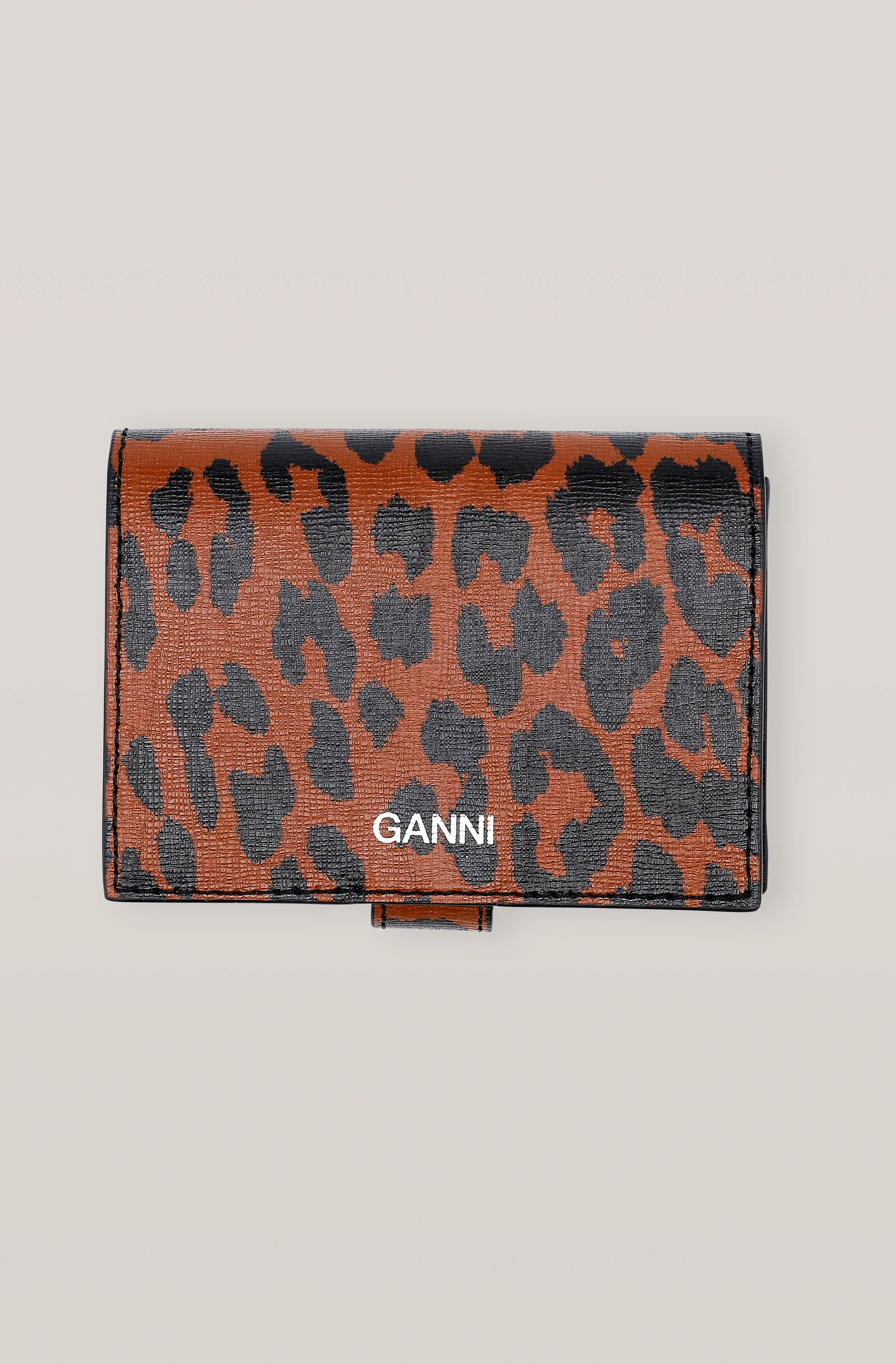 Multicolor Check Leather Mini Wallet | Toffee