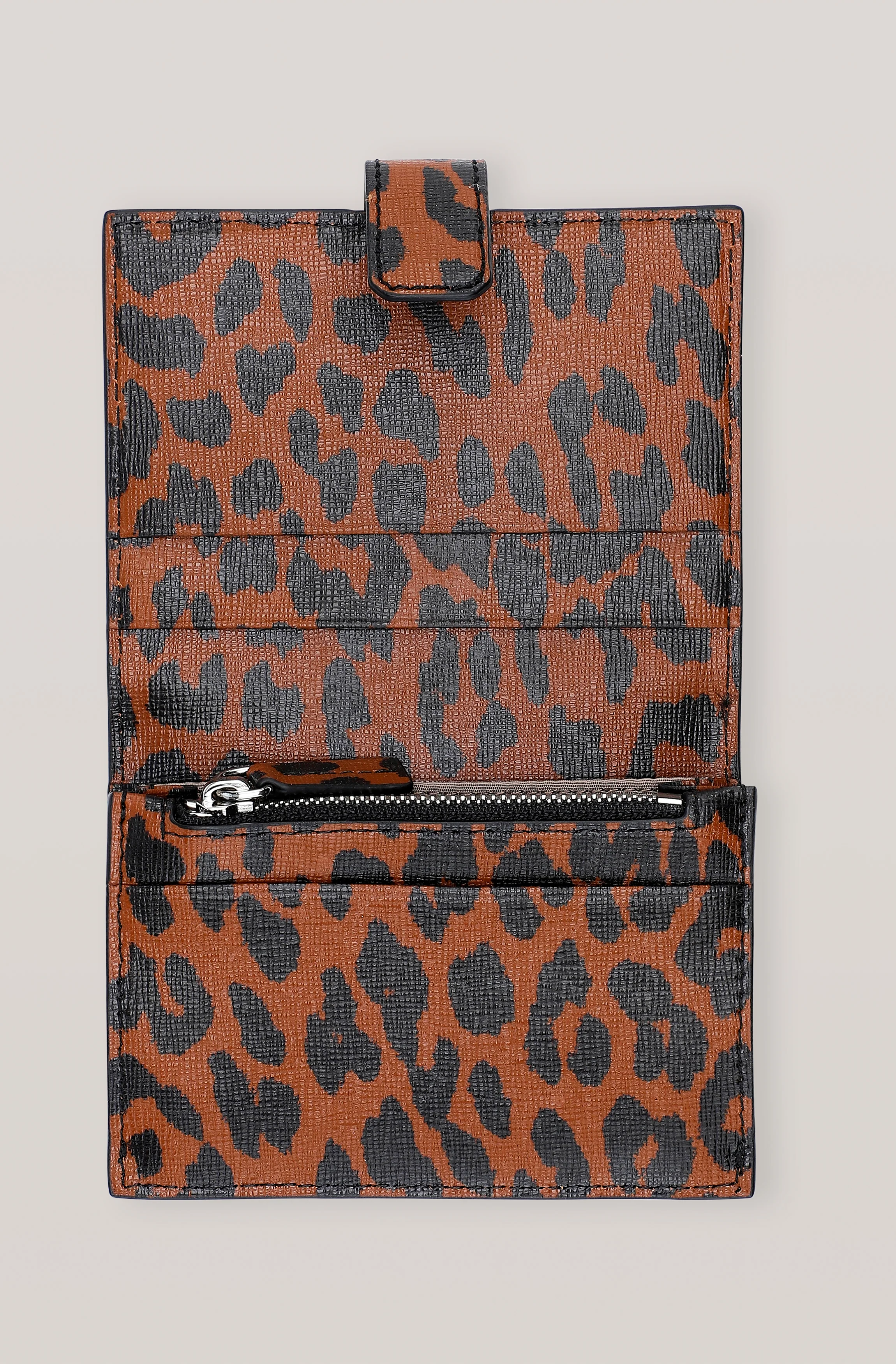 Multicolor Check Leather Mini Wallet | Toffee - Image 2