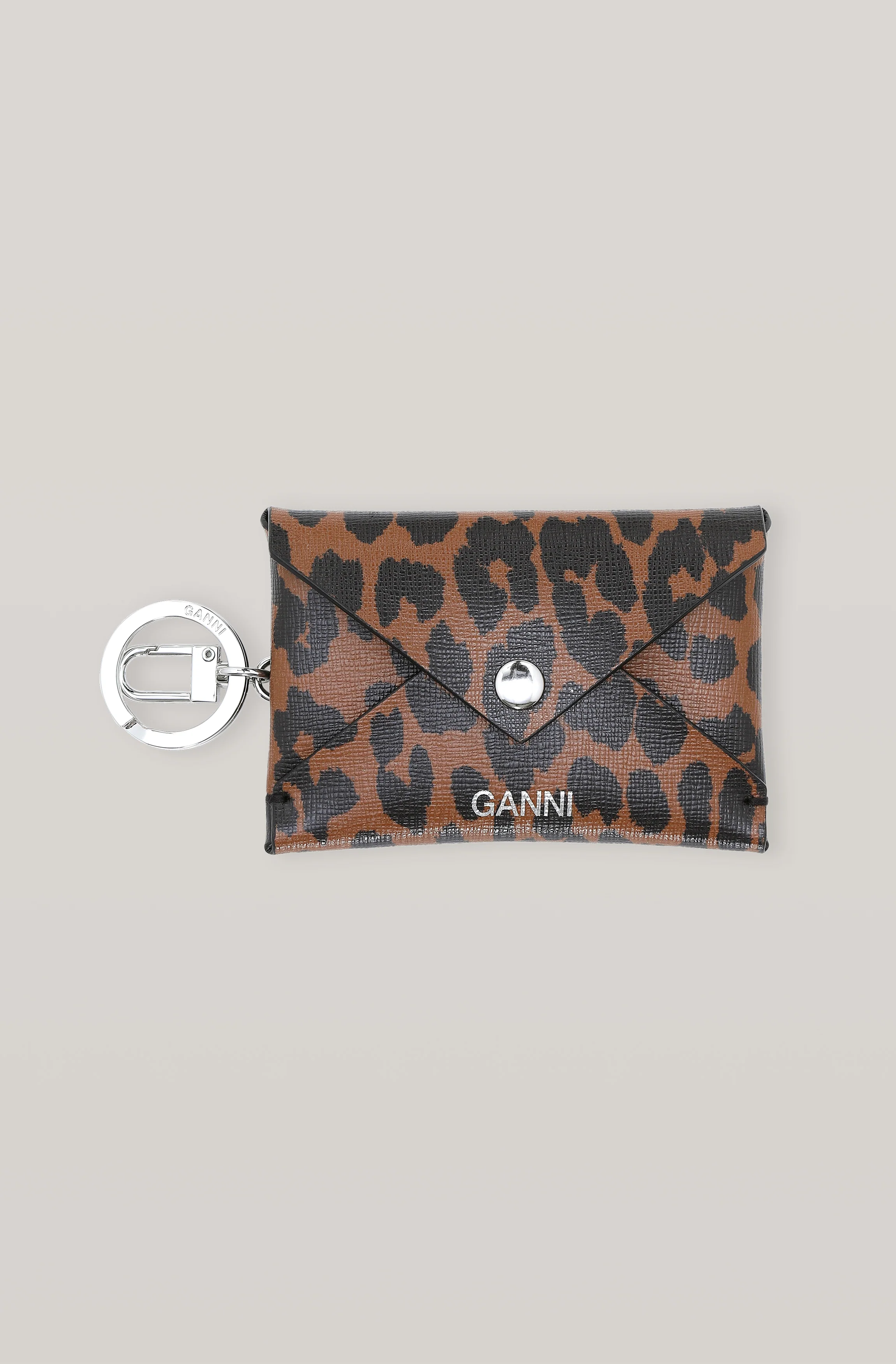 Multicolor Grid Leather Keychain | Leopard Print