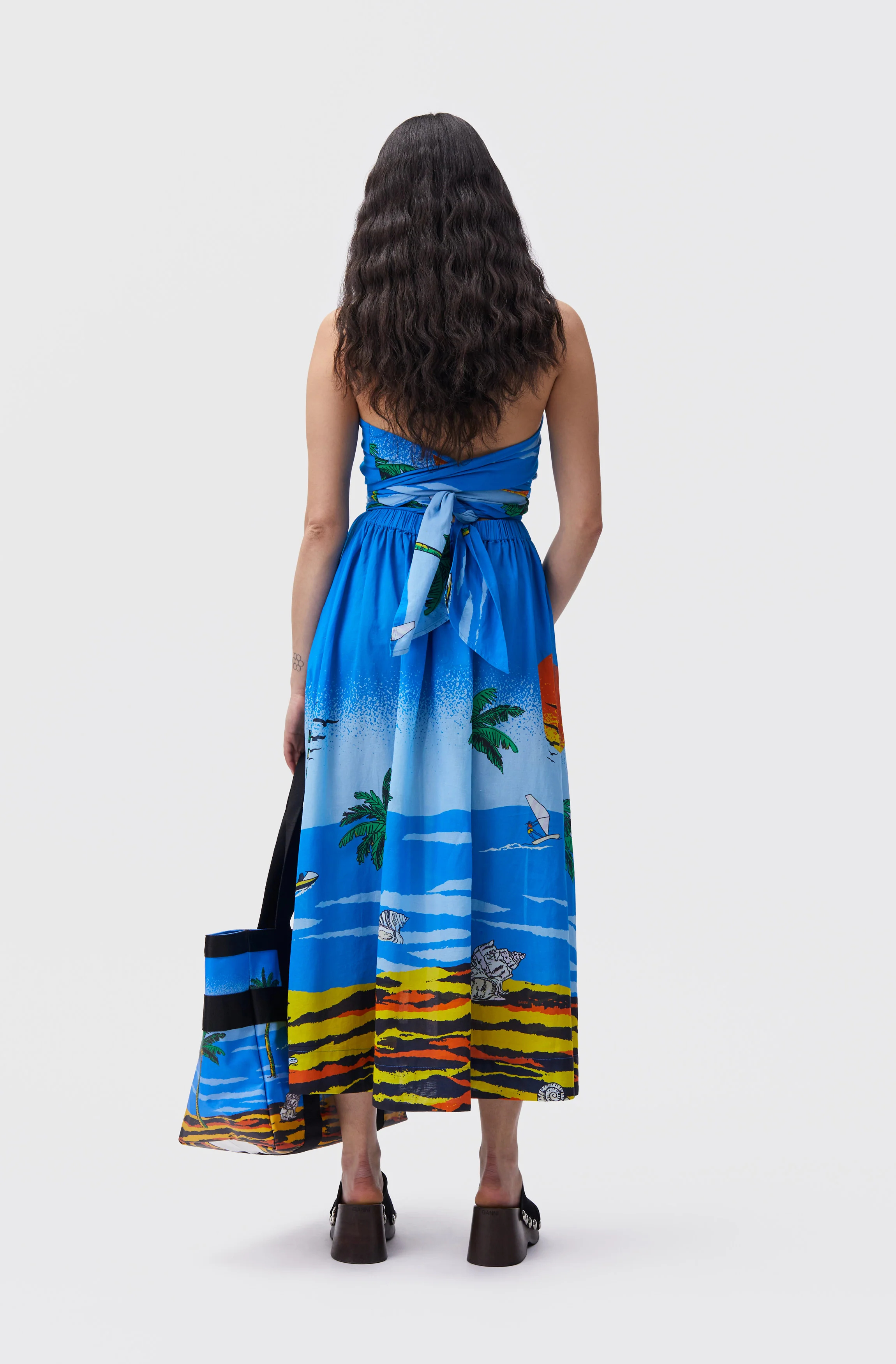 Multifunctional Beach Wrap | Palm Beach Cloisonne - Image 4