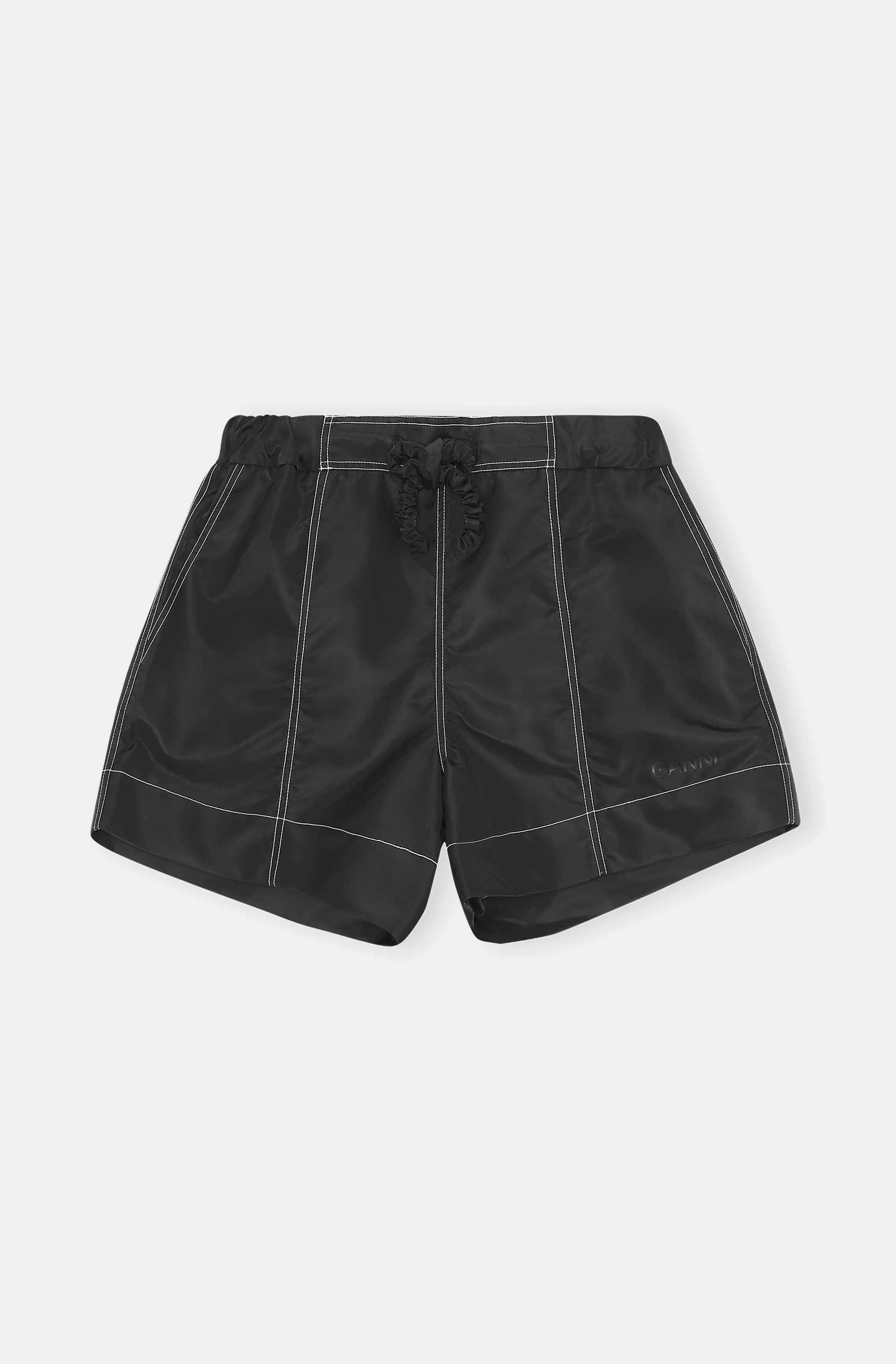 Nylon Drawstring Shorts | Black