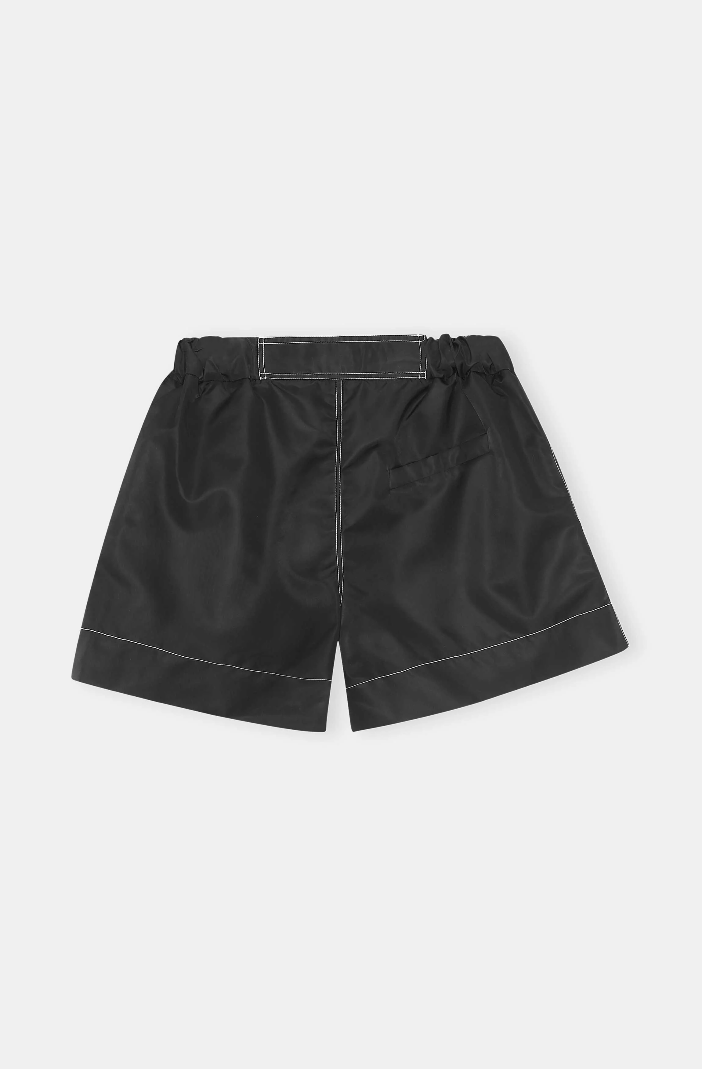Nylon Drawstring Shorts | Black - Image 2