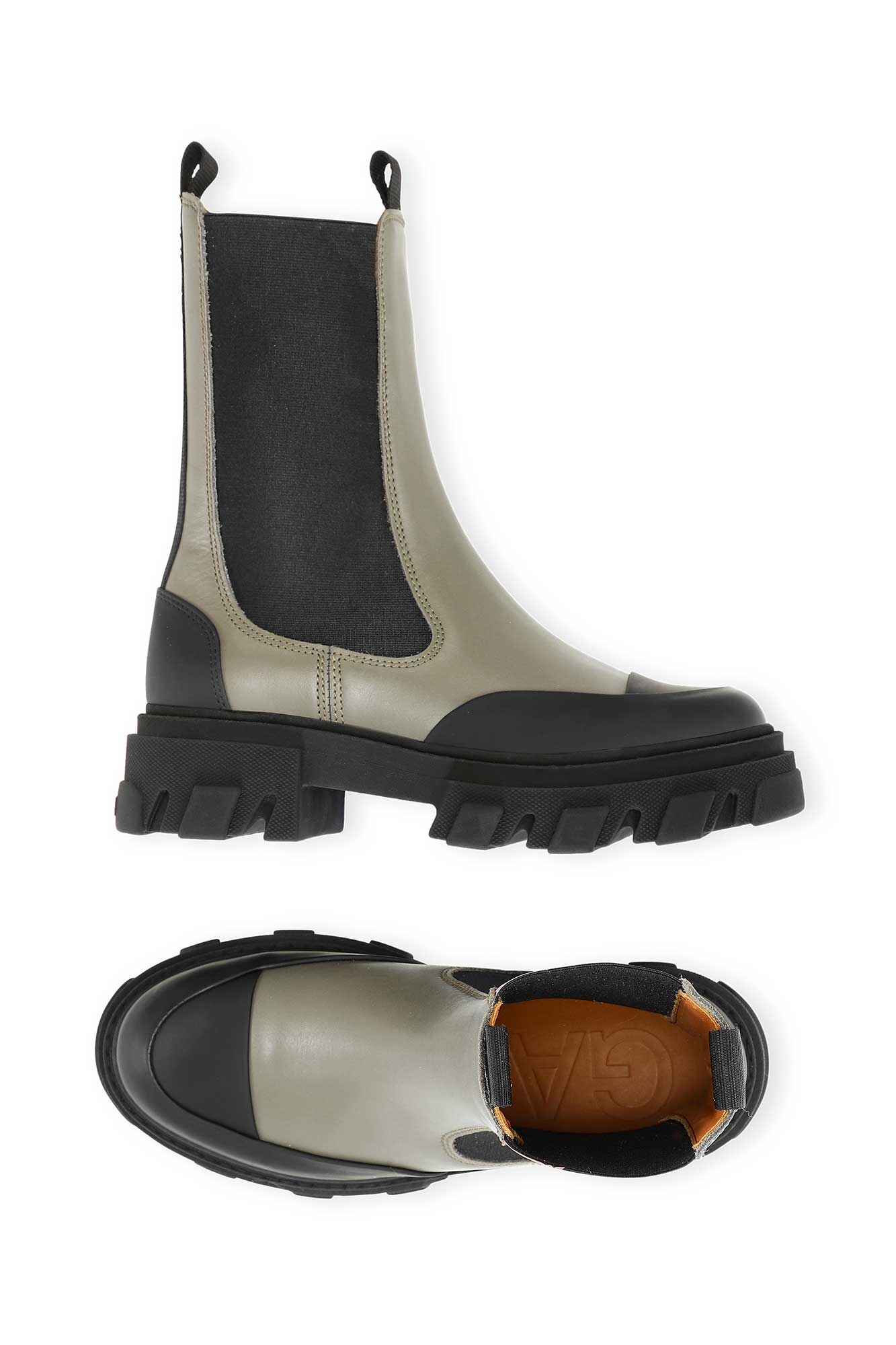 Olive Green Mid Chelsea Boots | Kalamata - Image 2