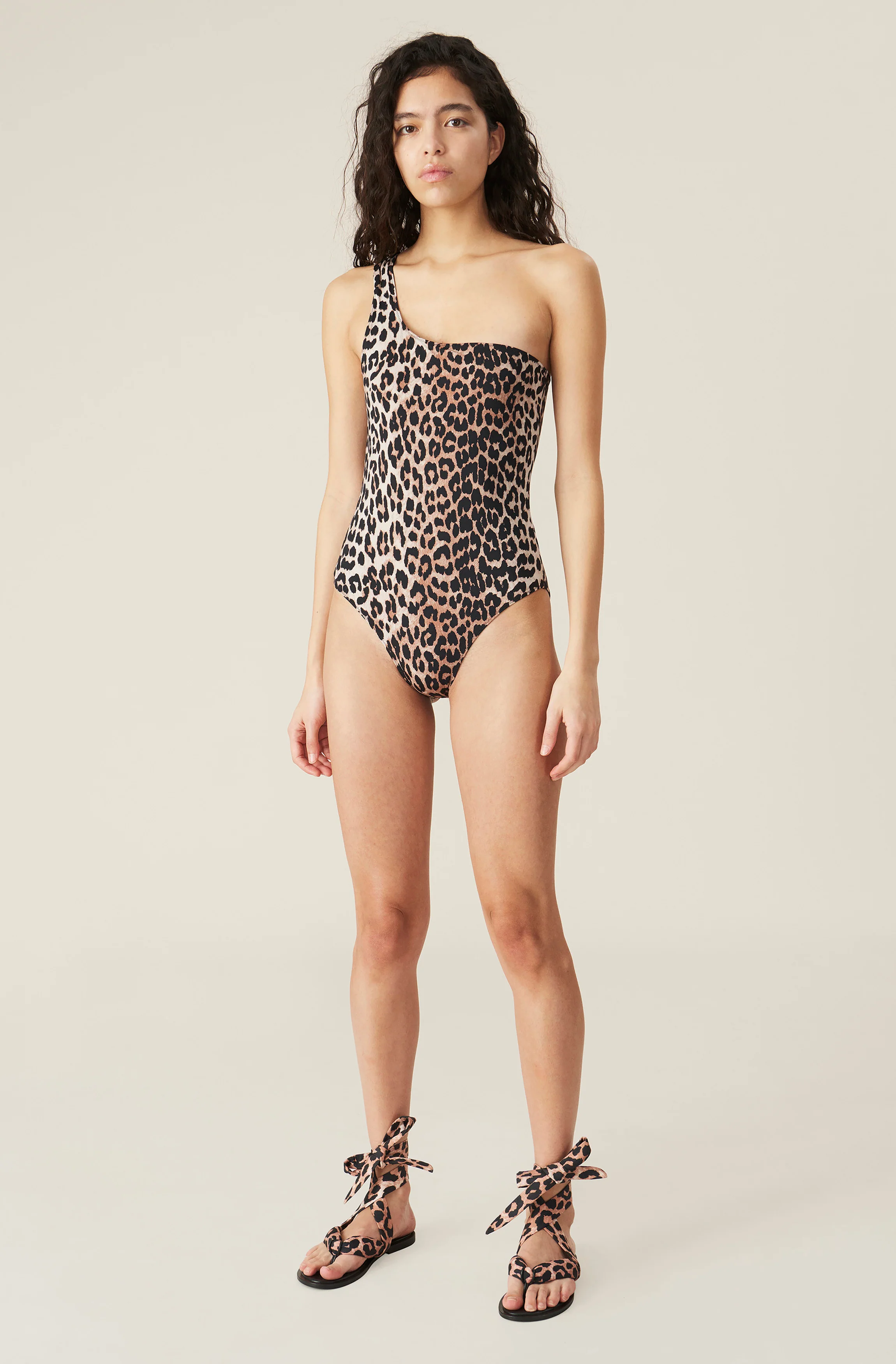 One Shoulder Swimsuit | Leopard - Image 2
