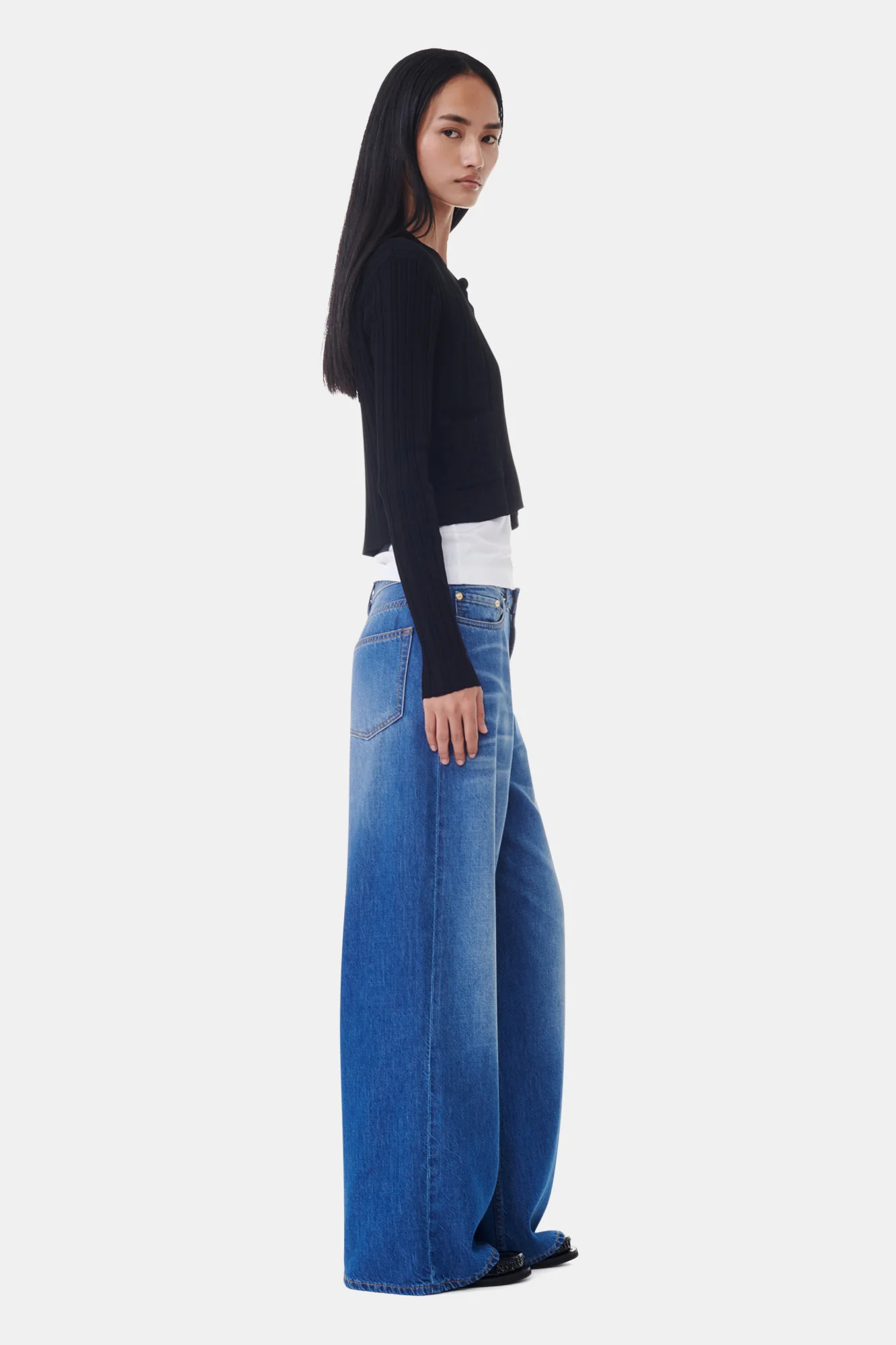 Open-front Cardigan | Black - Image 5