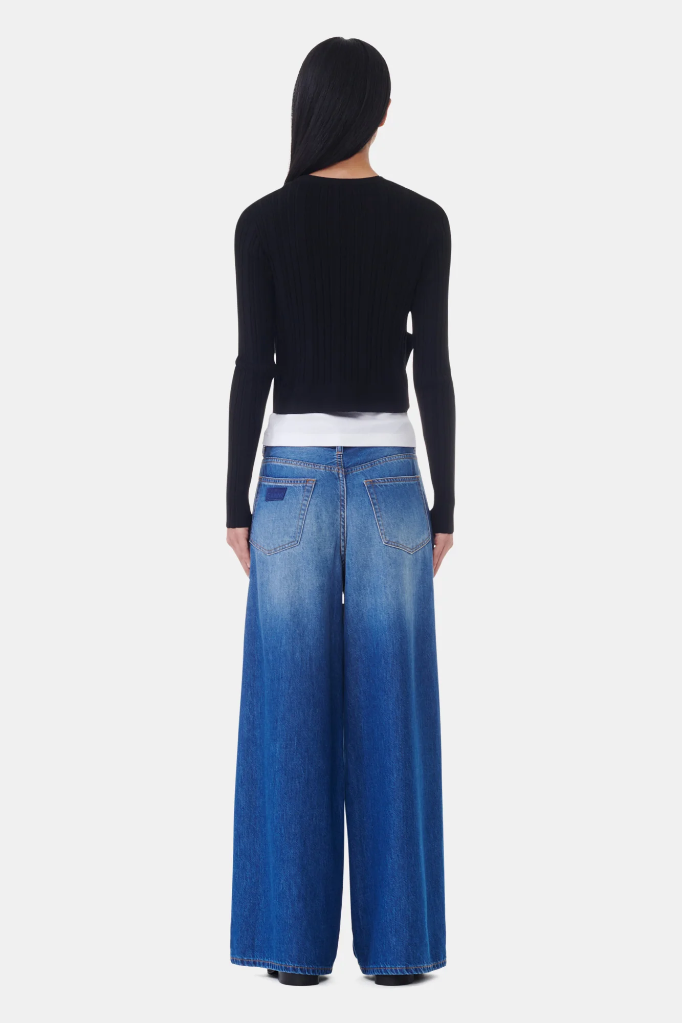 Open-front Cardigan | Black - Image 6