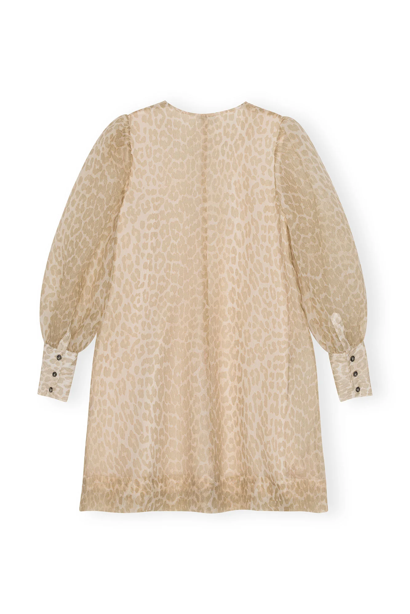 Organza A-shaped Mini Dress | Oyster Gray - Image 2