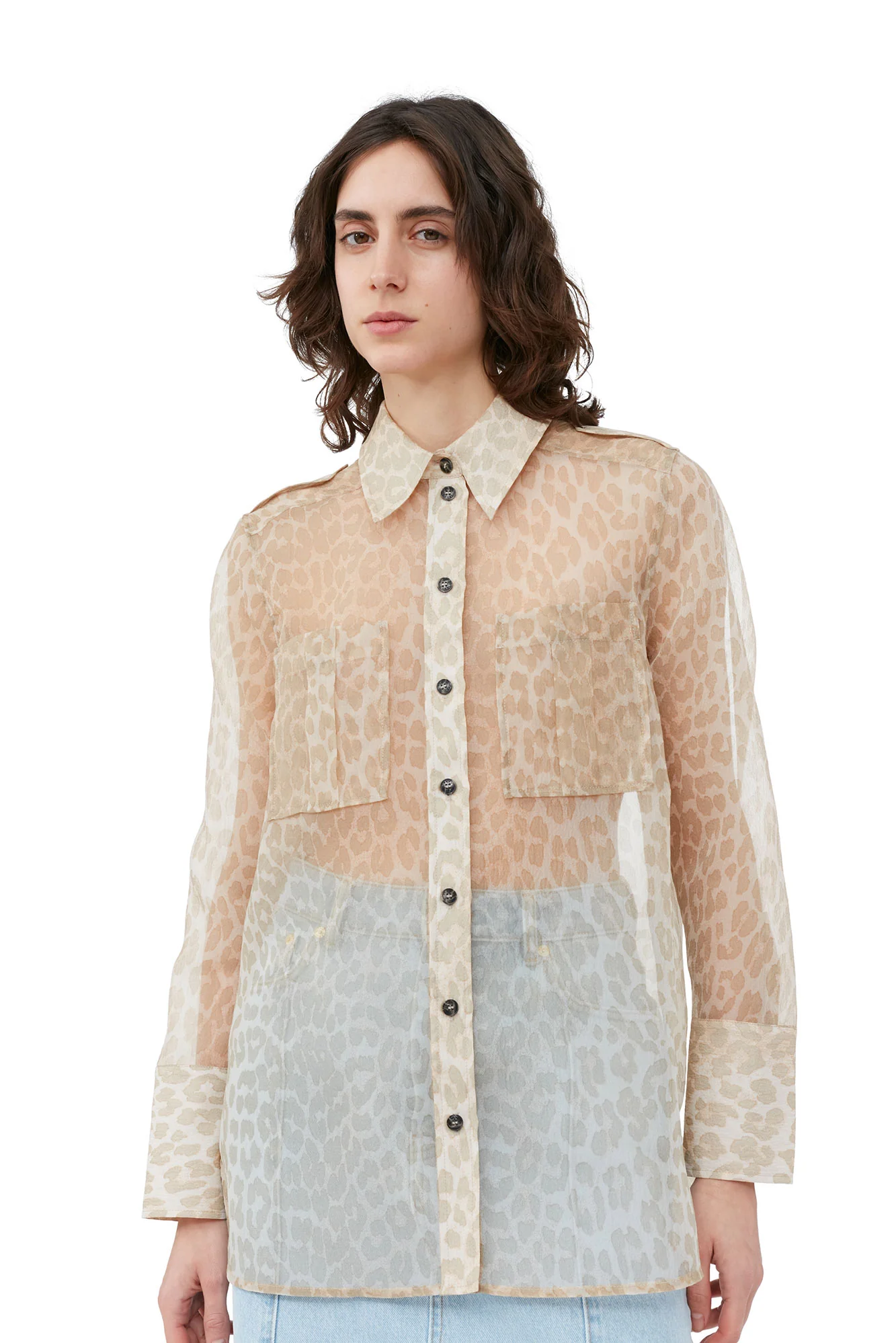 Organza Shirt | Oyster Gray - Image 6