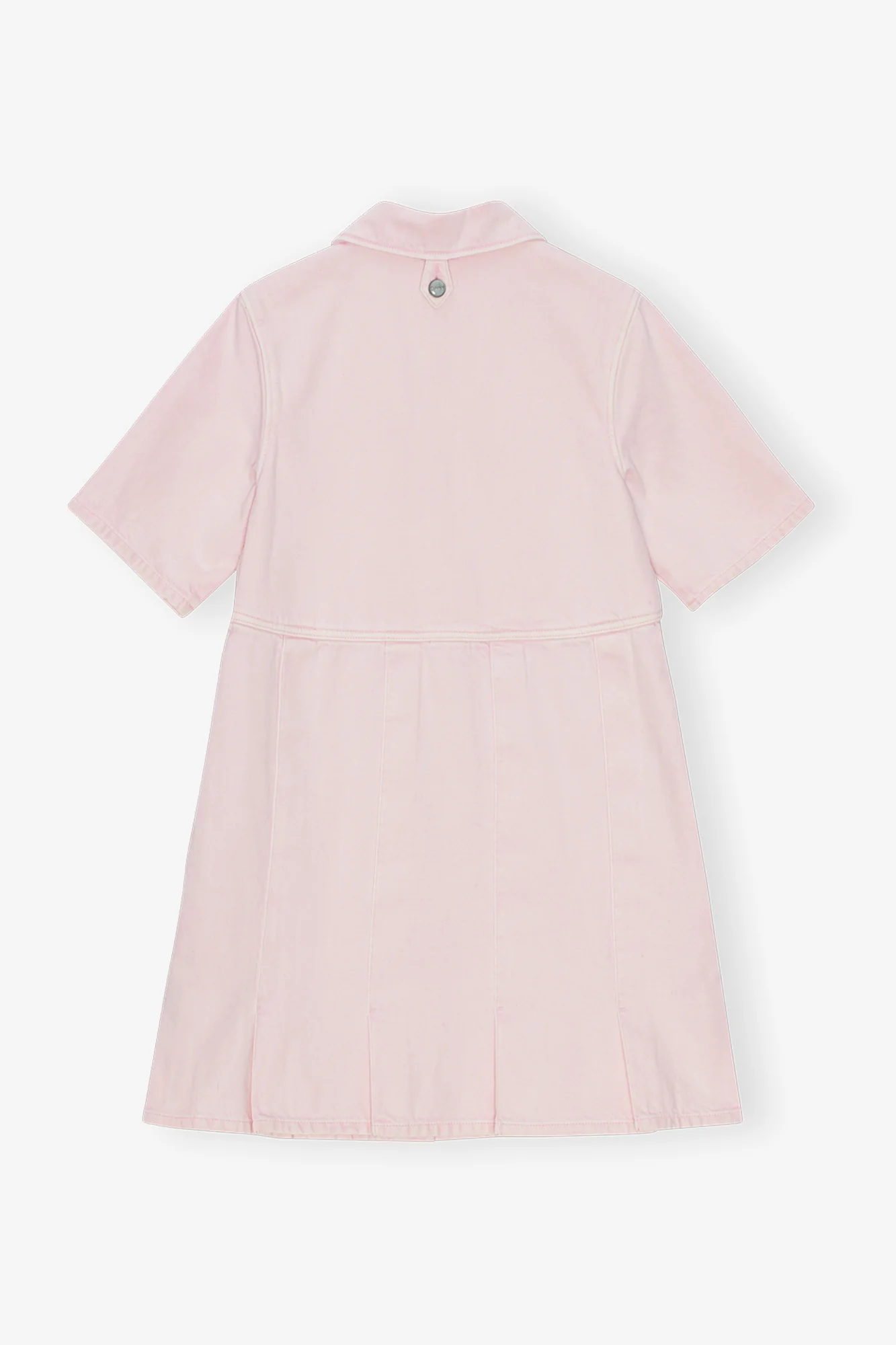 Overdyed Denim Mini Dress | Chalk Pink - Image 2