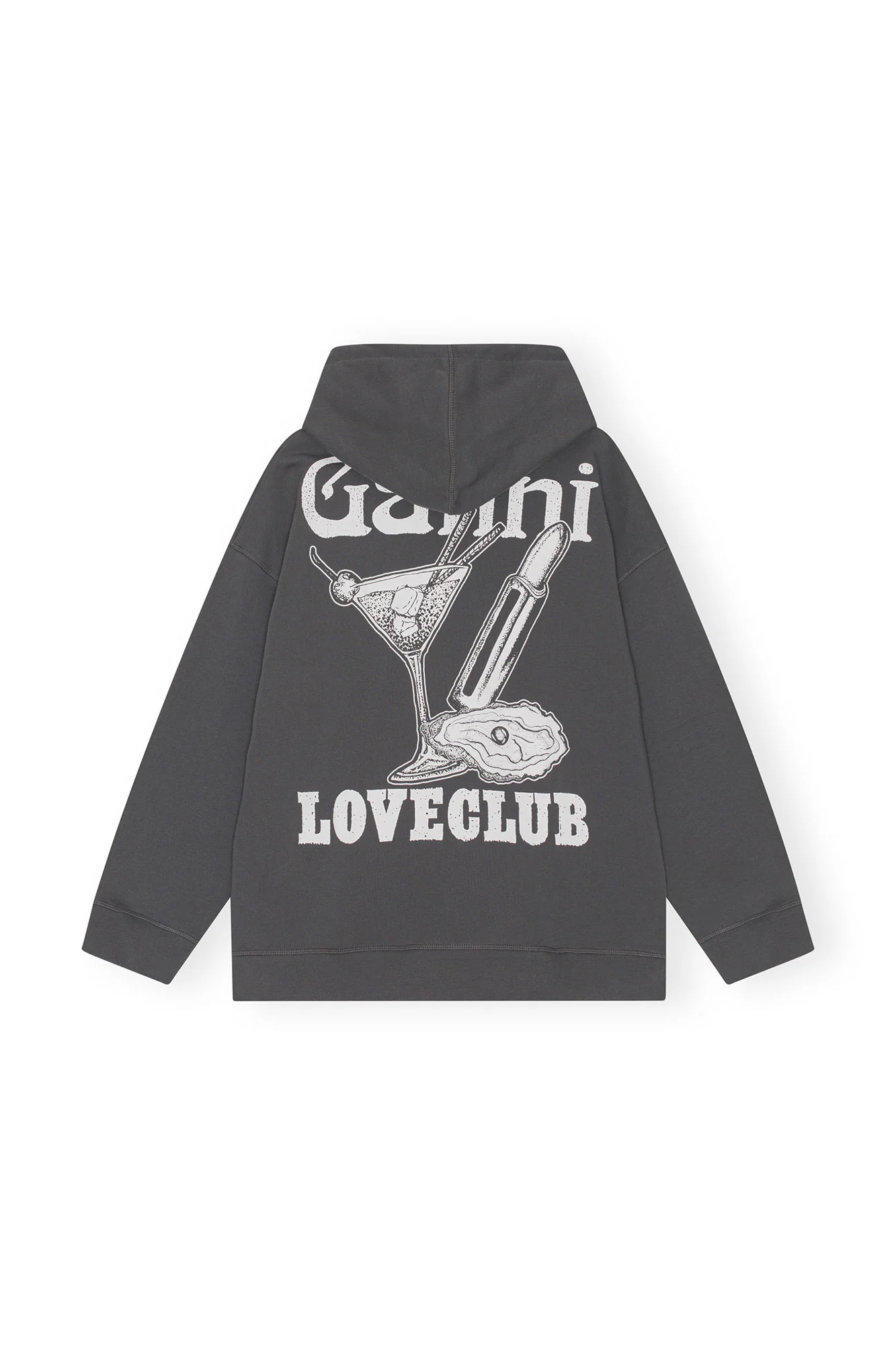 Oversized Isoli Loveclub Hoodie | Volcanic Ash - Image 2