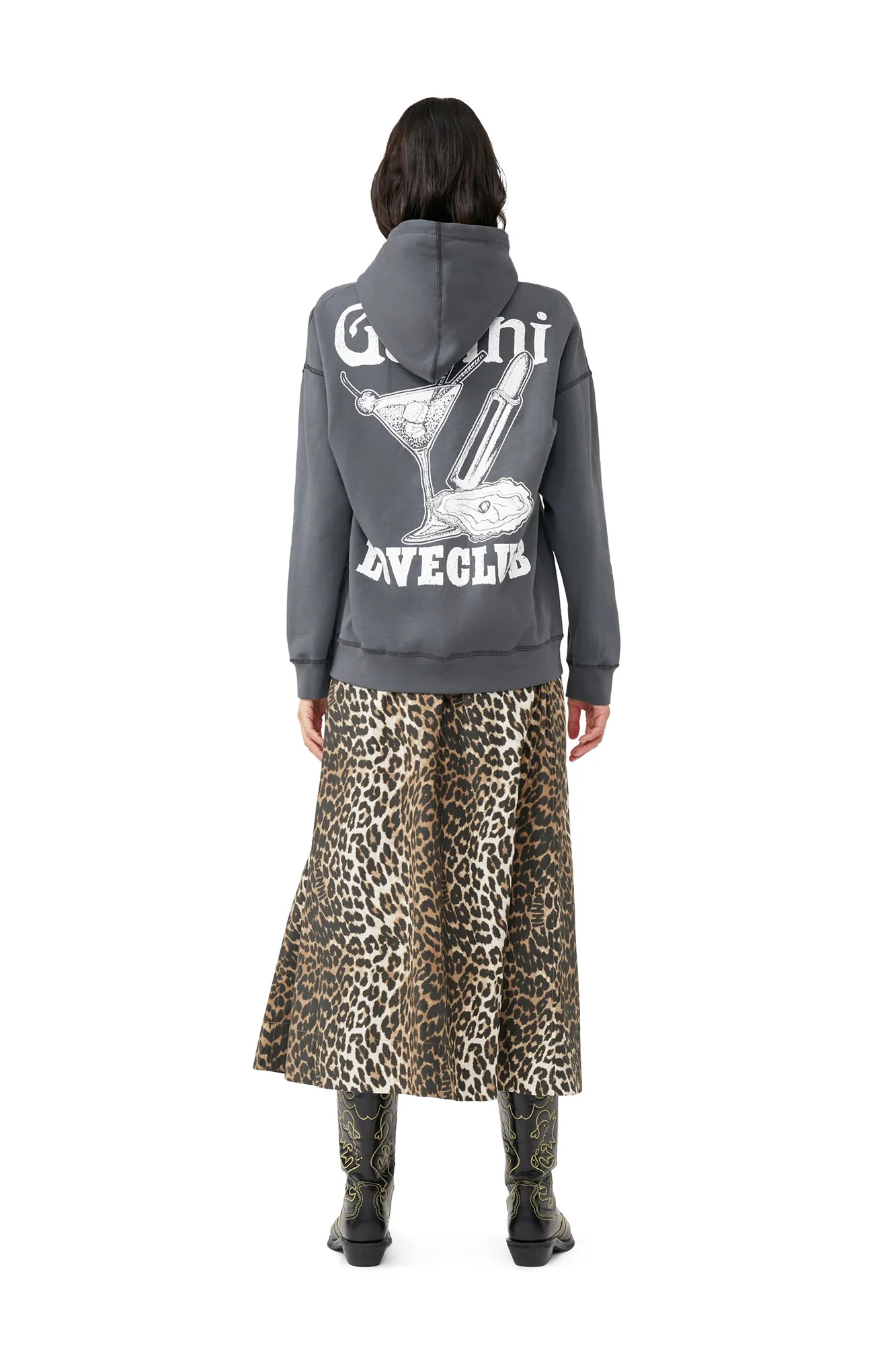 Oversized Isoli Loveclub Hoodie | Volcanic Ash - Image 4
