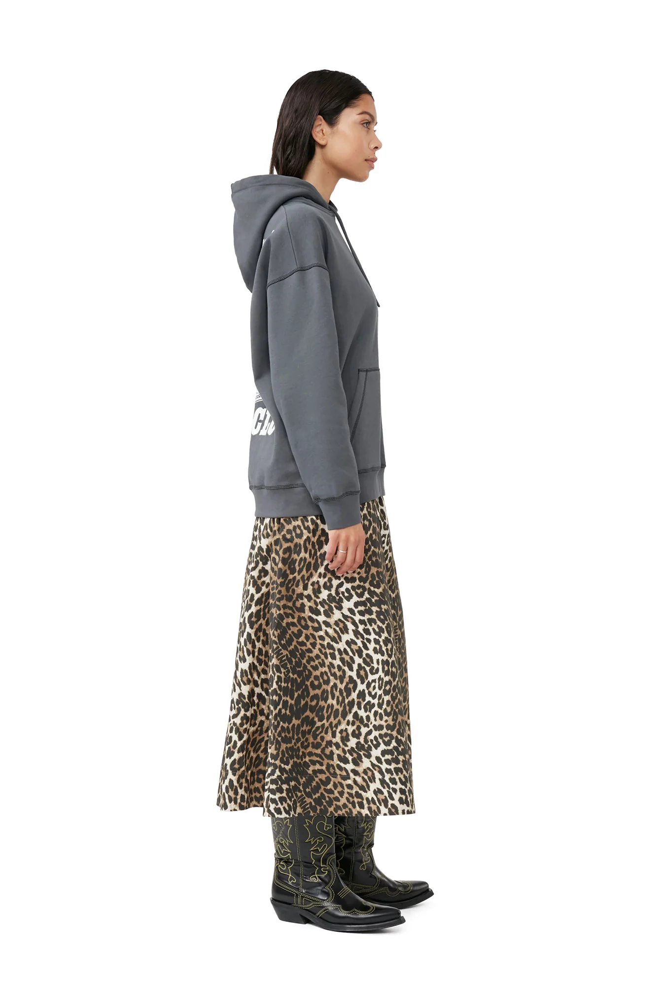 Oversized Isoli Loveclub Hoodie | Volcanic Ash - Image 5