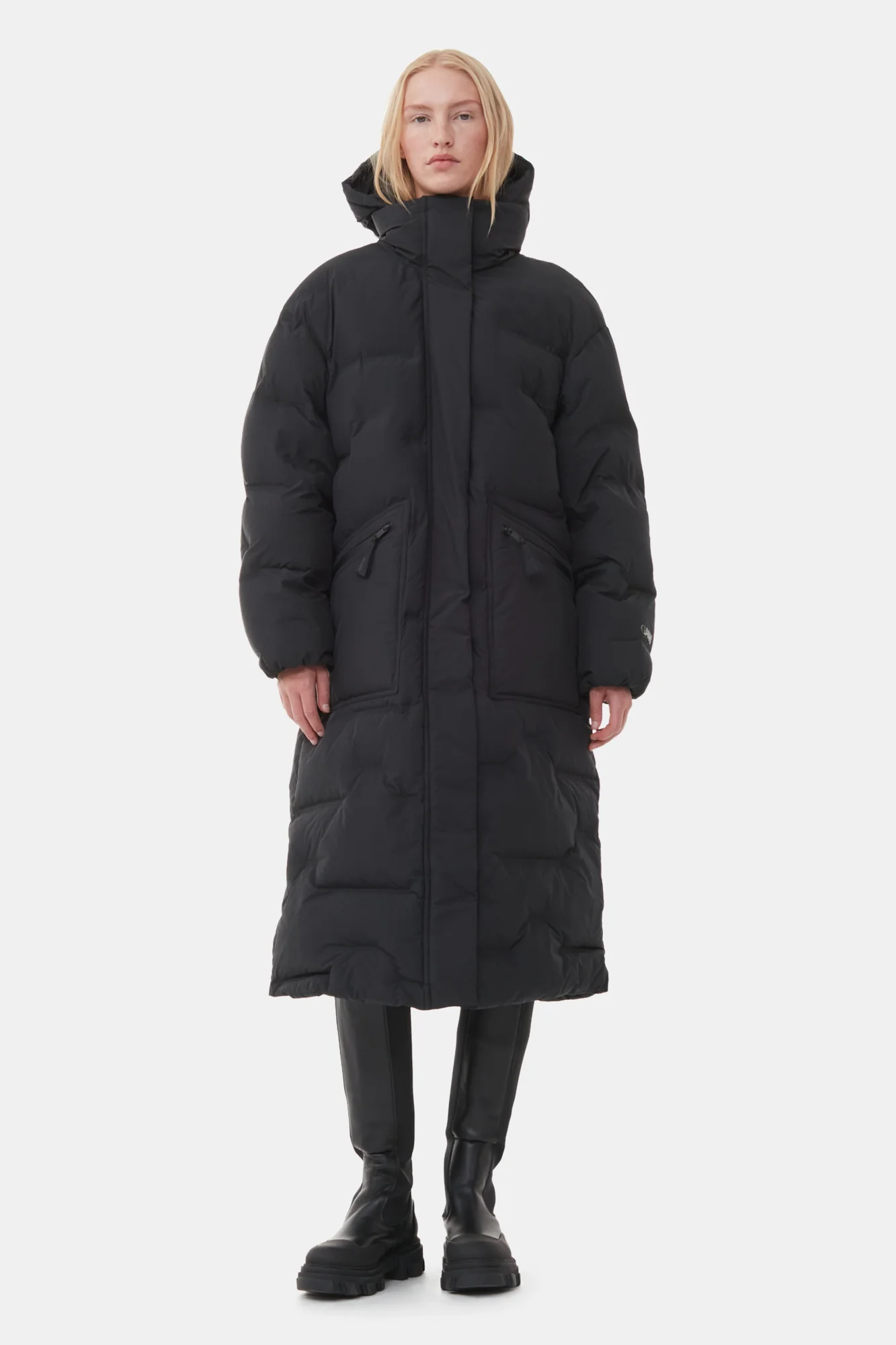 Oversized Soft Puffer Coat | Black - Image 3