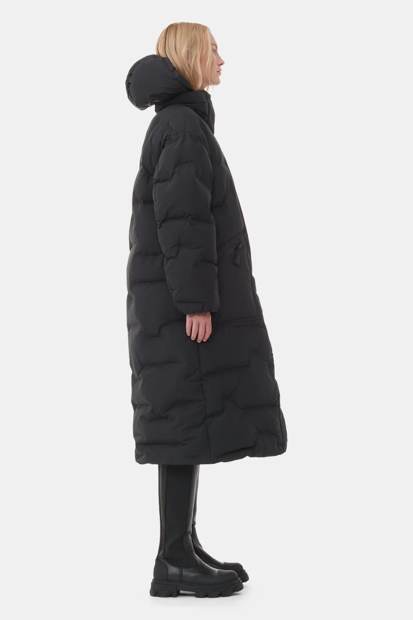 Oversized Soft Puffer Coat | Black - Image 5