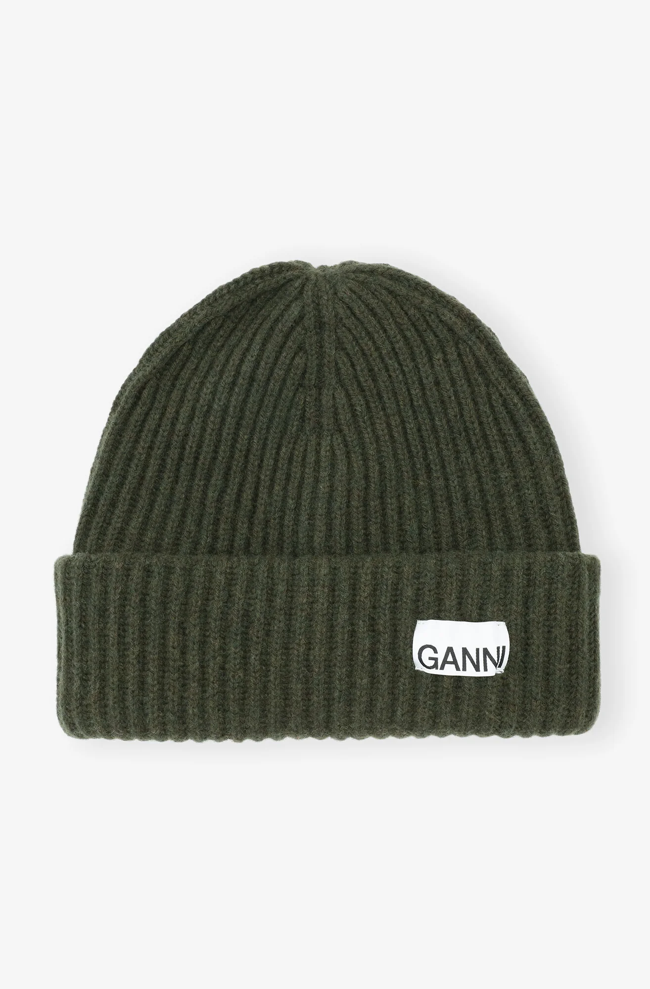 Oversized Wool Rib Knit Beanie | Kalamata - Image 2