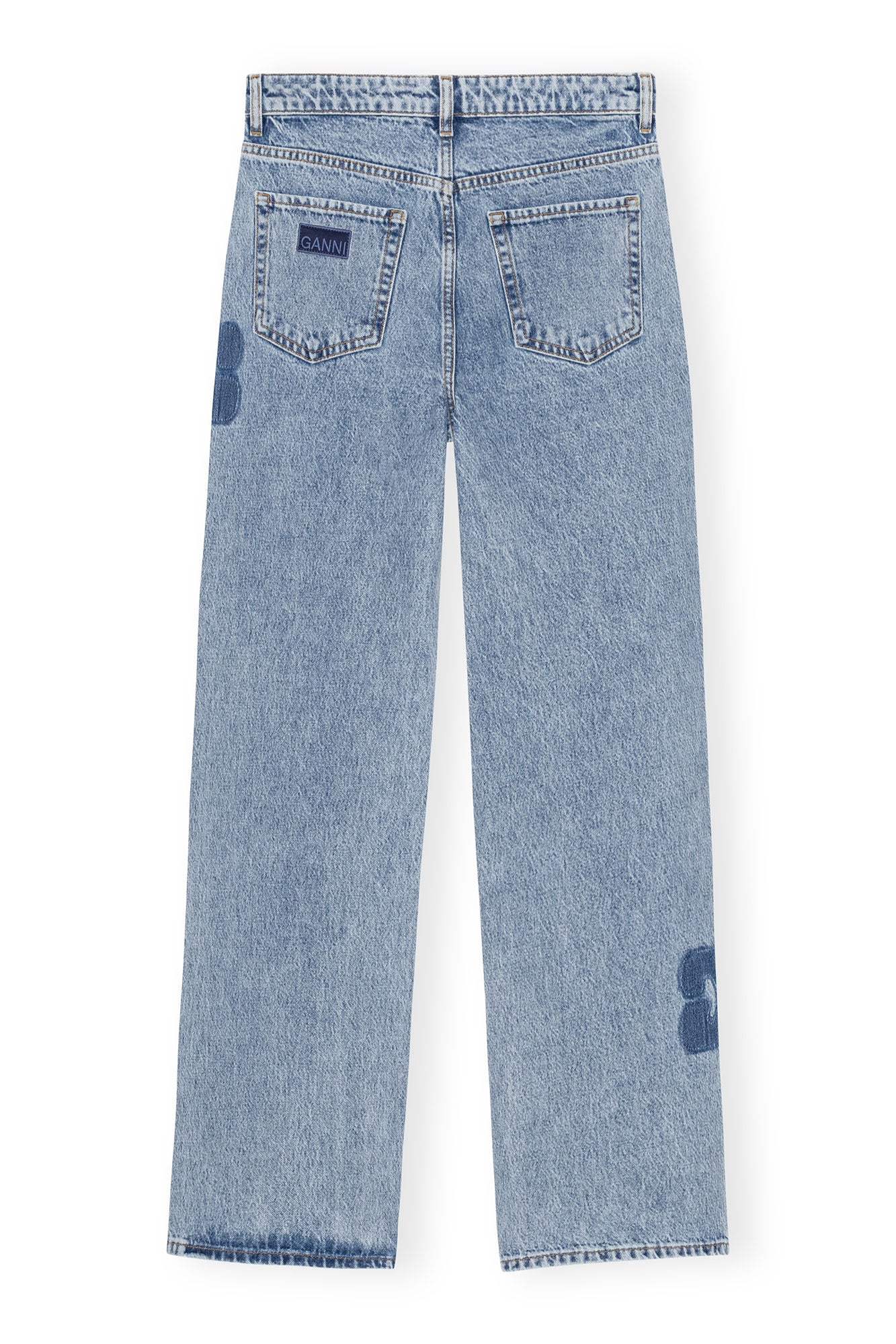 Patch Izey Jeans | Mid Blue Stone - Image 2
