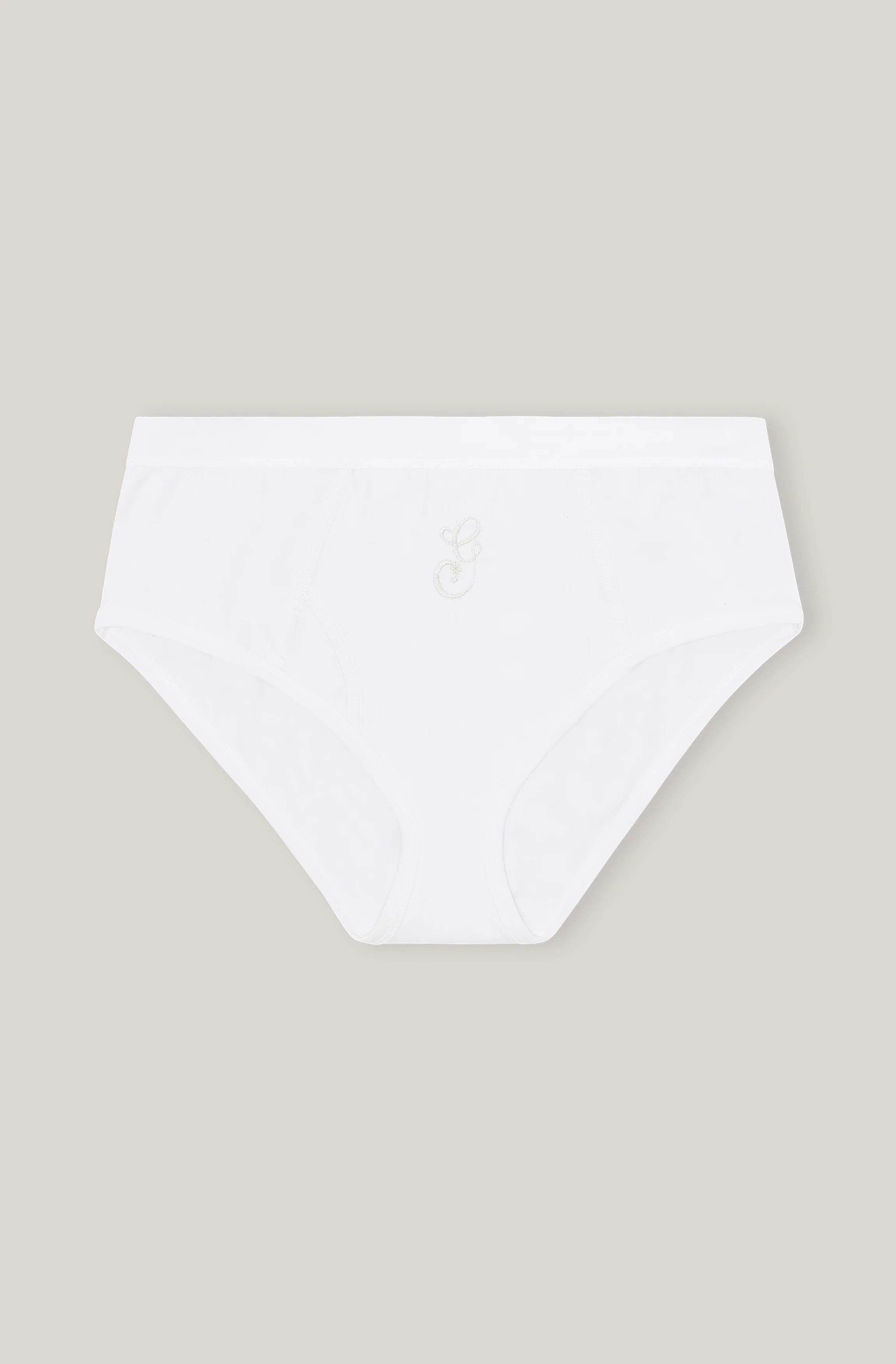 Pink Textured Organic Cotton Briefs | Bright White